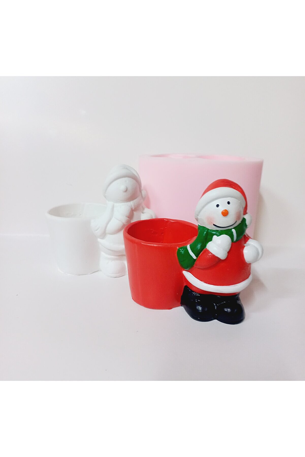 Kalıpcınızburada Kardan Adam  Saksı Si̇li̇kon Kalıp - K7538