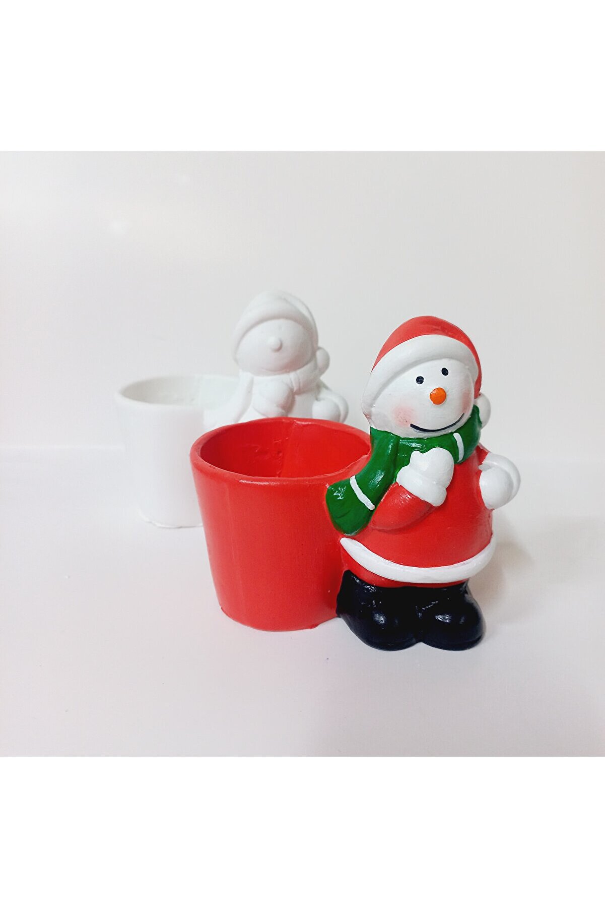 Kalıpcınızburada Kardan Adam  Saksı Si̇li̇kon Kalıp - K7538