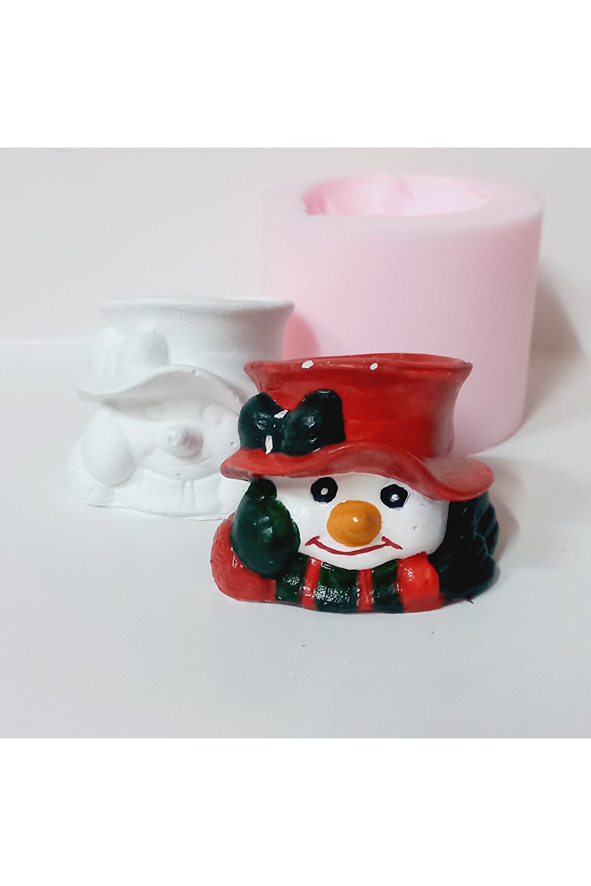 Kalıpcınızburada Kardan Adam Teali̇ght  Mumluk  Si̇li̇kon Kalıp