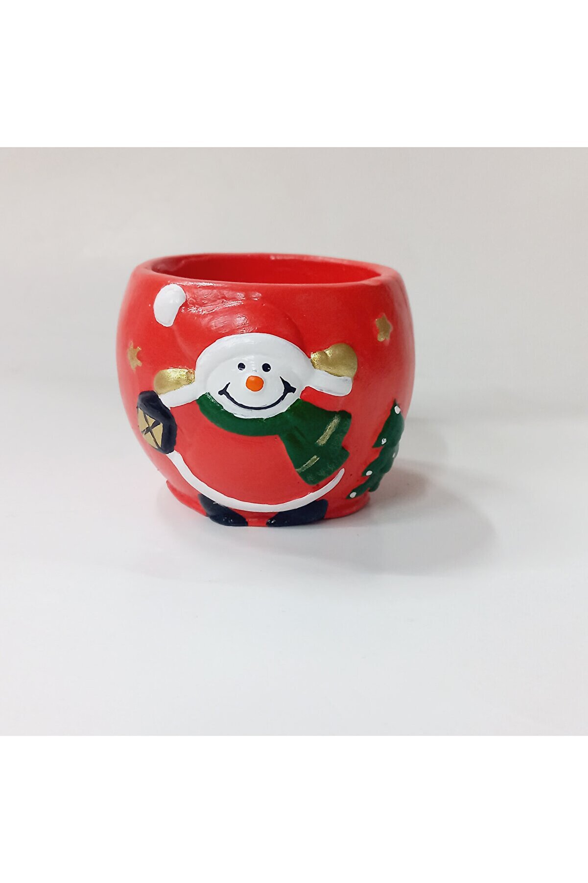 Kalıpcınızburada Kardan Adamlı Saksı Si̇li̇kon Kalıp - K7541