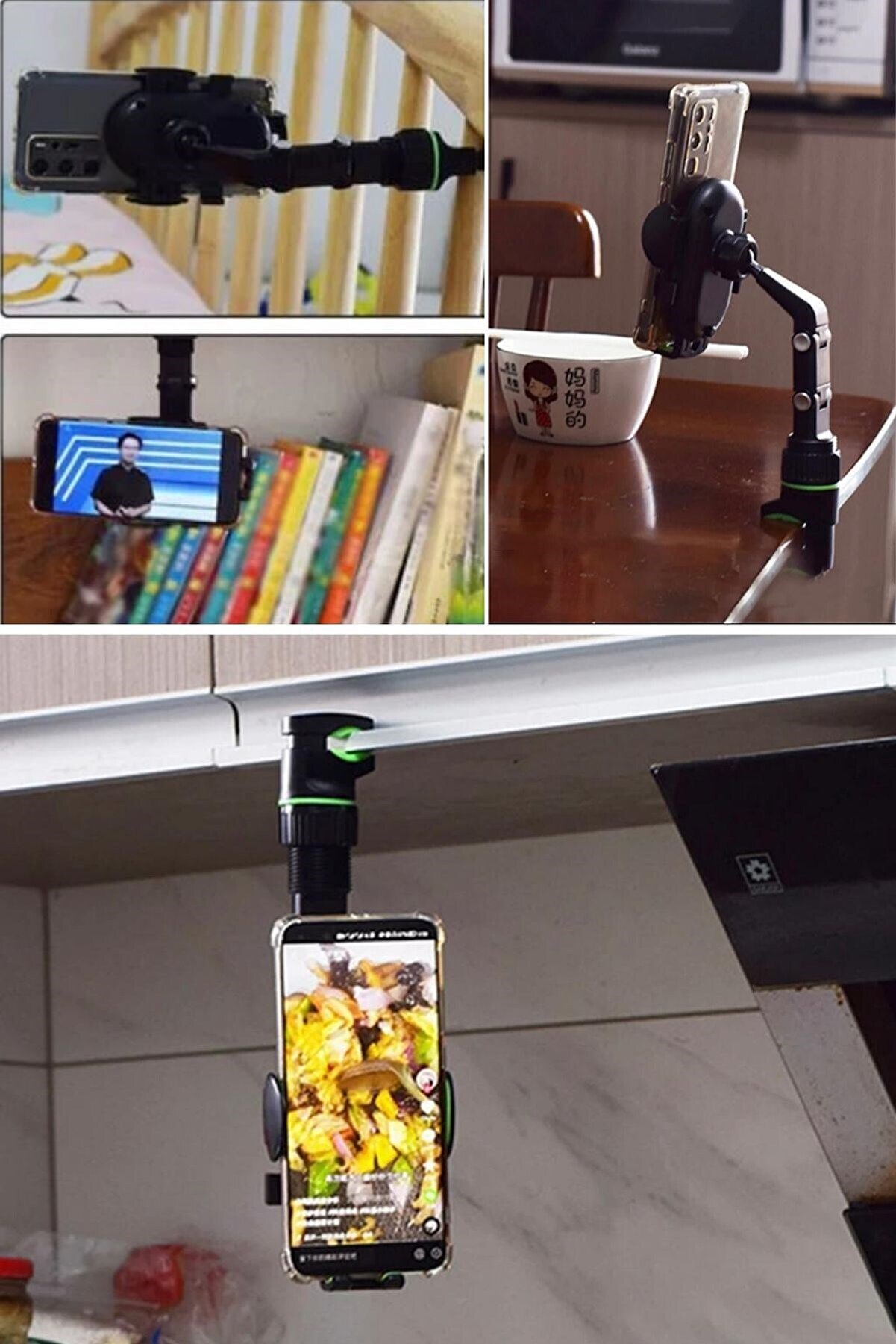 Ethab Ti̇caret &reg; Di̇ki̇z Aynasına Takılabi̇len Klemli̇ Telefon Tutucu Aparat