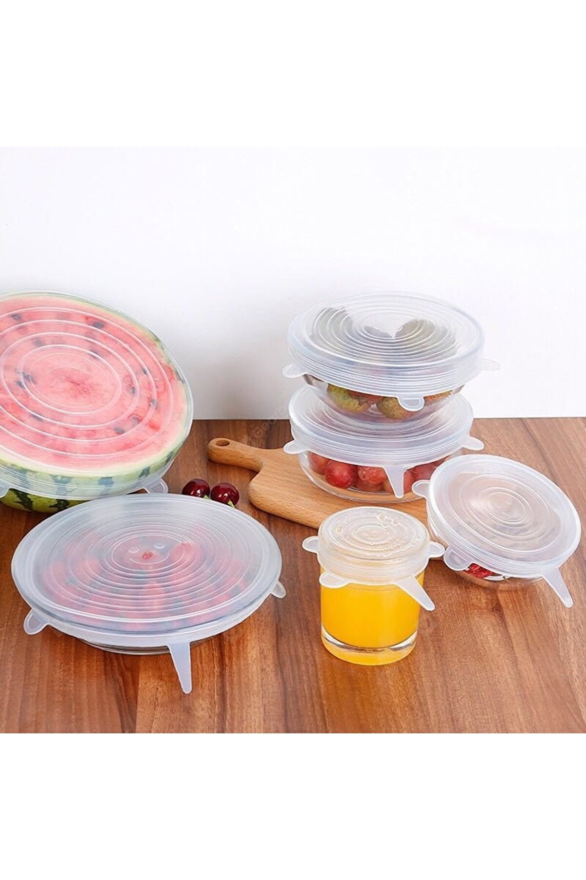 Ethab Ti̇caret Tazeli̇ği̇ Koruyan 6 Lı Si̇li̇kon Strech Kapaklar