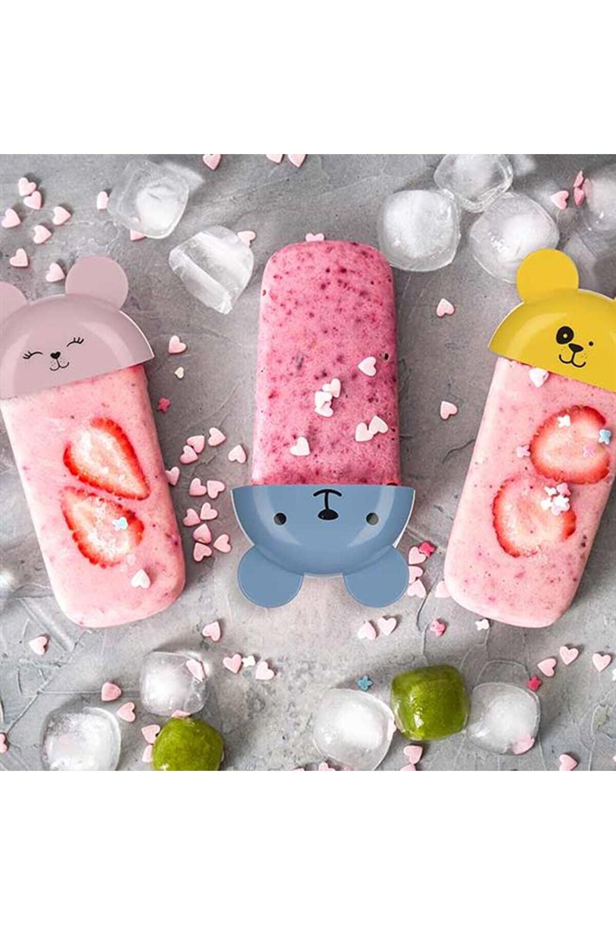 Bi̇lfold Sevi̇mli̇ Fi̇g&uuml;rl&uuml; Meybuz Dondurma Kalıpları 4 Adet