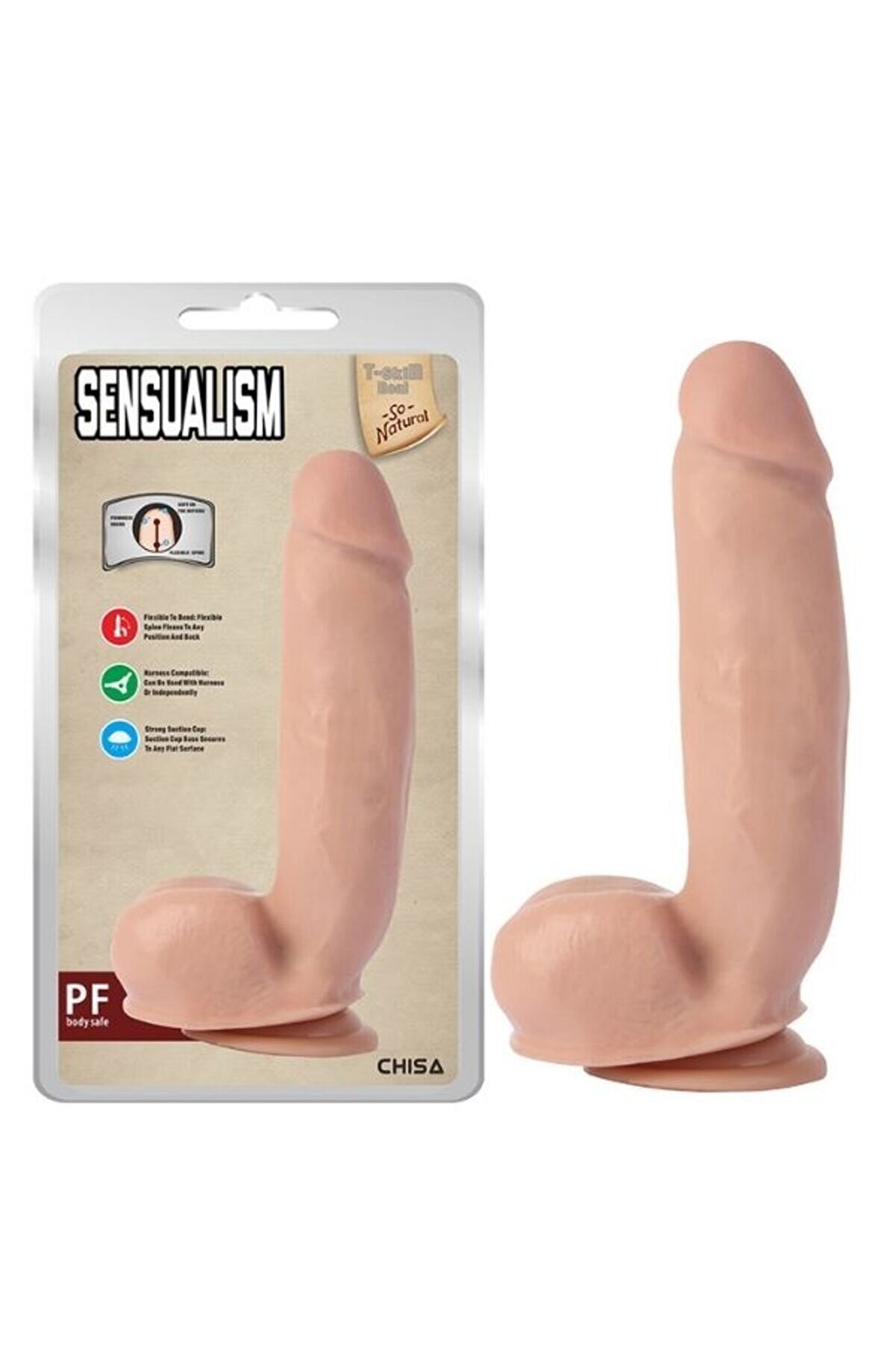 seseoyun Moddashop Sensualism 21cm Kıkırdaklı Gerçekçi Dildo