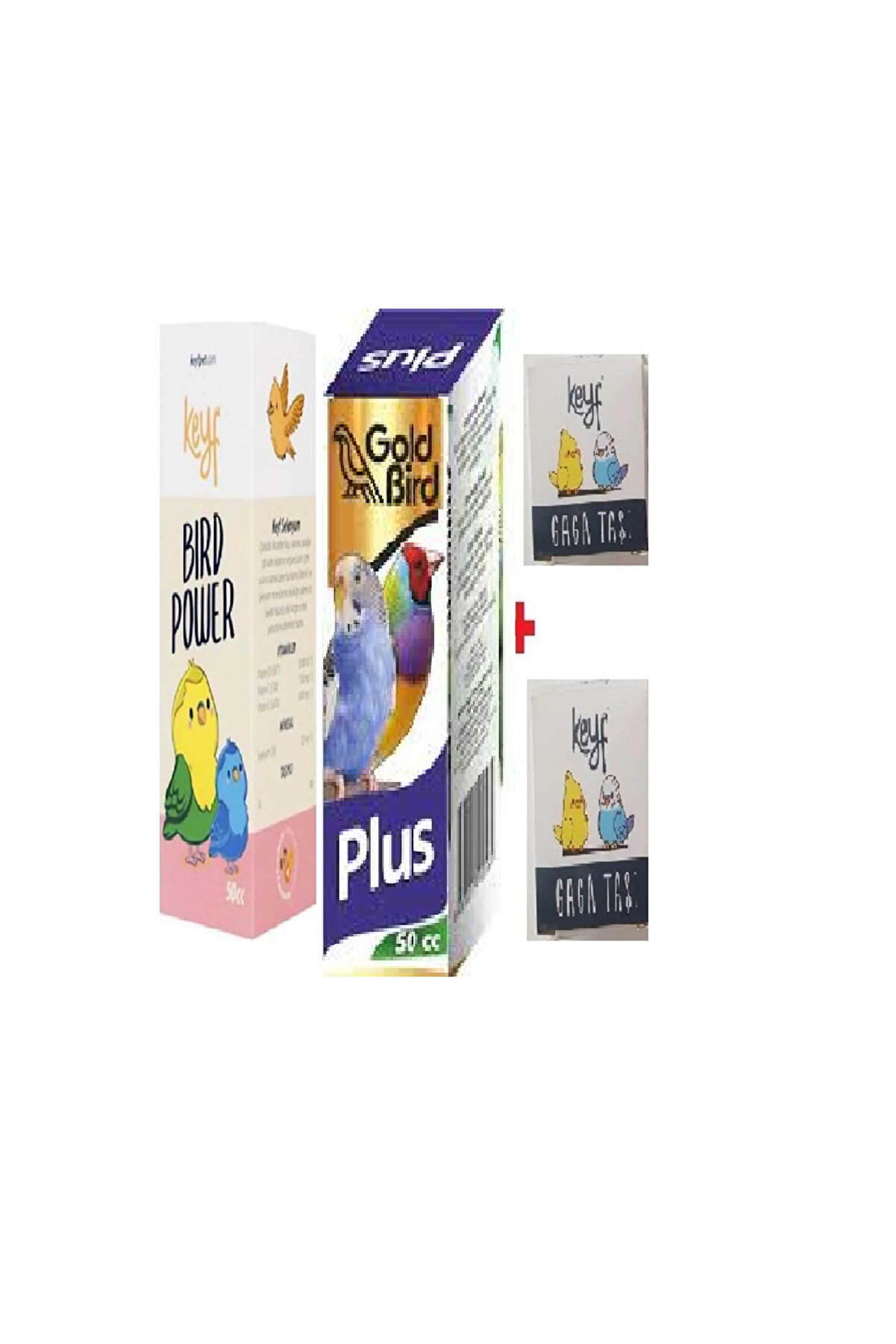 Gold Bi̇rd Muhabbet Kuşu Kızgınlaştırıcı Bırd Power 50 Cc + Muhabbet Kuşu Multi̇vi̇tami̇n 50Cc+ 2 Adet Gaga Taşı