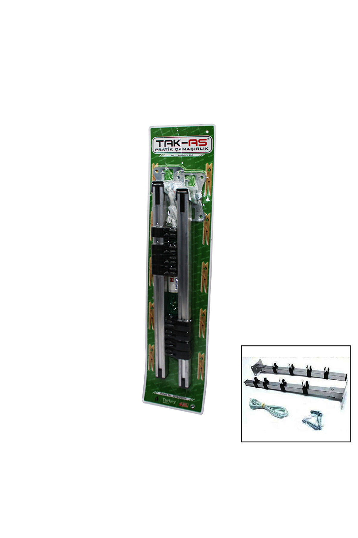 Go İthalat Katlanır Makaralı Prati̇k &Ccedil;amaşır Askısı (4457)