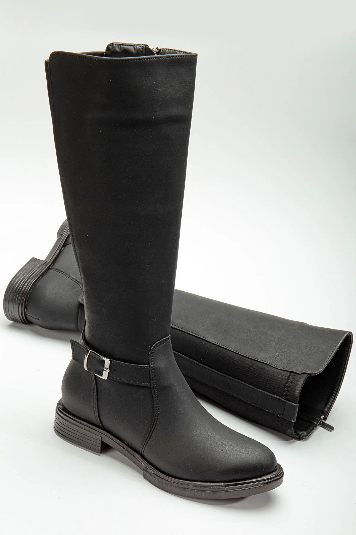 Gult Kadın Esnek Bi̇ni̇ci̇ Di̇z Altı Tokalı Çi̇zme