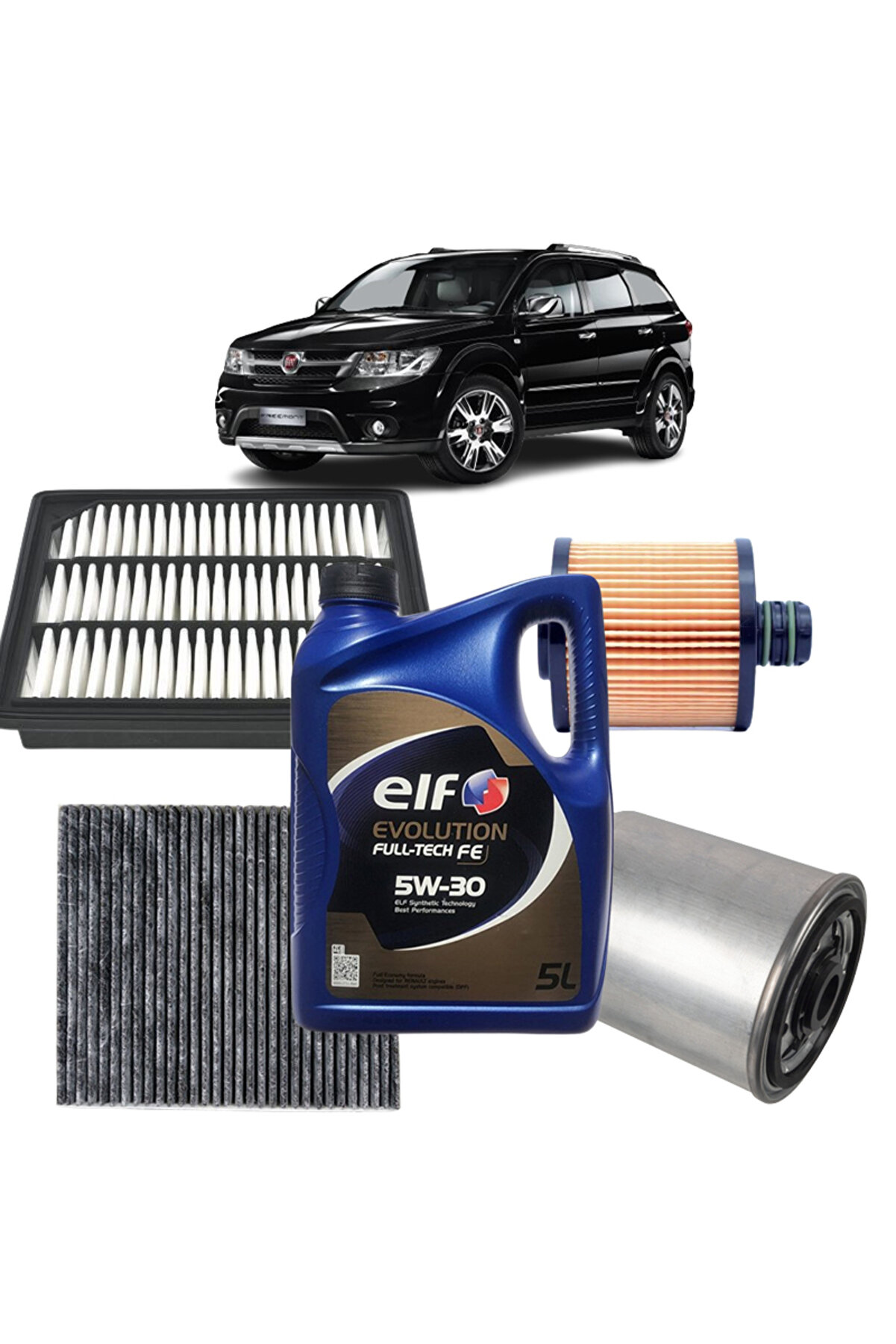 Sardes Fi̇at Freemont 2.0 Jtd Fi̇ltre Bakım Seti̇ 2011-2015+Elf 5W30 5Lt 2025 Üreti̇m