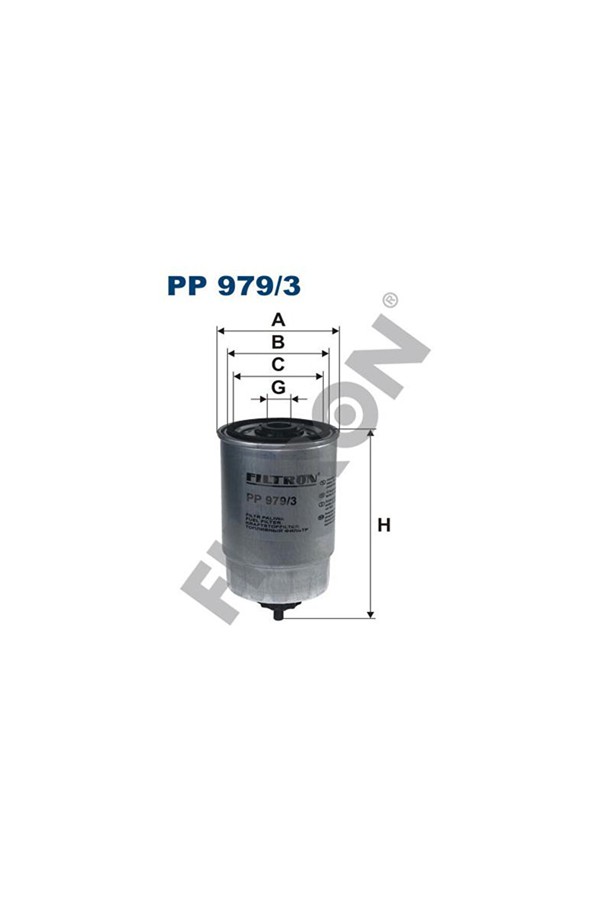 Filtron 31922-3E200 YAKIT FİLTRESİ HYUNDAI ACCENT2-3 GETZ H1 STRAX H200 i800 SANTAFE SONATA 02- PP979/3
