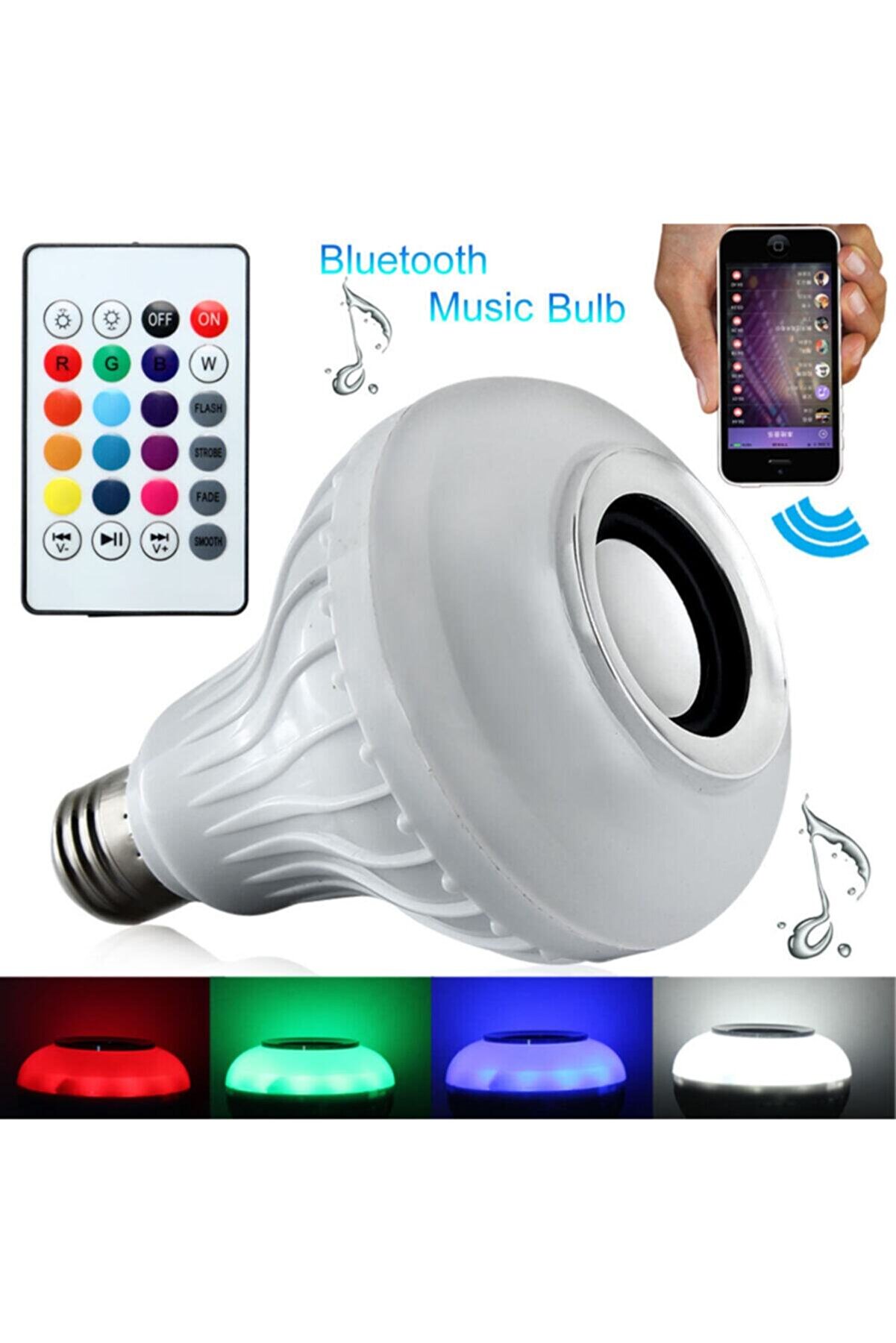Go İthalat Bluetooth Hoparl&ouml;r Akıllı Led Ampul Lamba (4457)