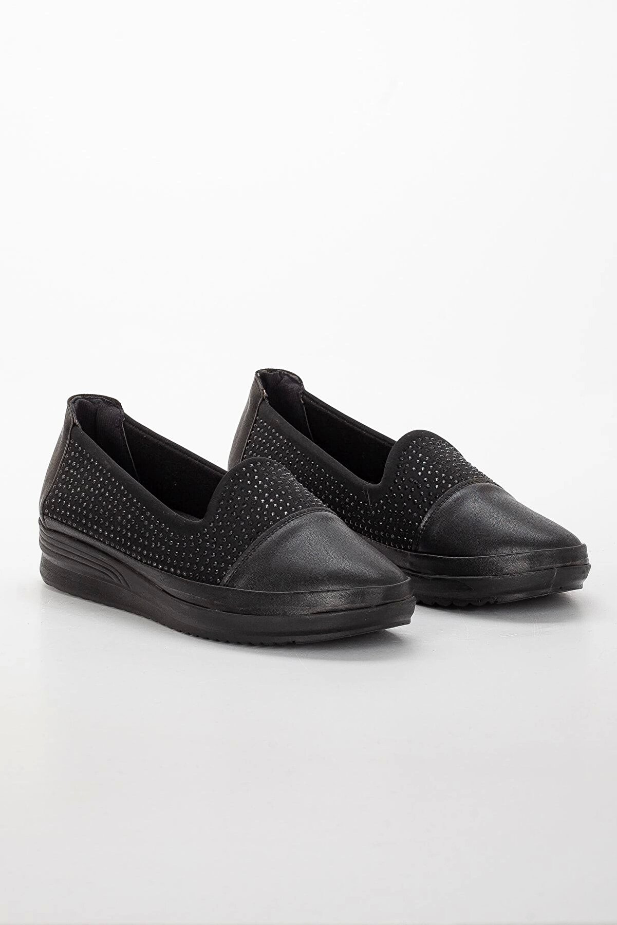 Gult Kadın G&uuml;nl&uuml;k Klasık Su Ge&ccedil;i̇rmez I&ccedil;i̇ Deri̇ Spor Ayakkabı &Ouml;n&uuml; Kaplı