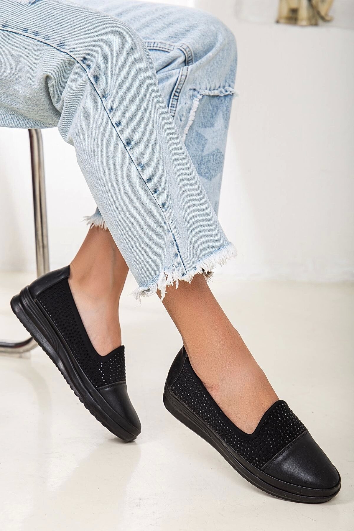 Gult Kadın Günlük Klasık Su Geçi̇rmez Içi̇ Deri̇ Spor Ayakkabı Önü Kaplı