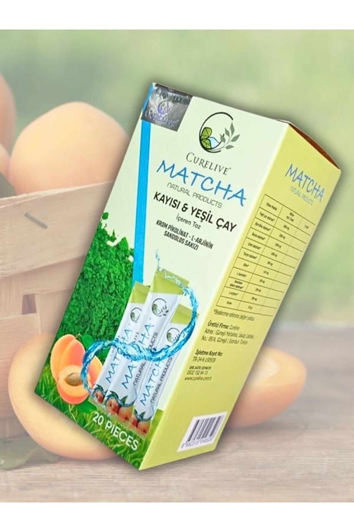Curali̇ve Matcha Detox, Matcha Kayısı & Yeşi̇lçay 20 Pi̇eces