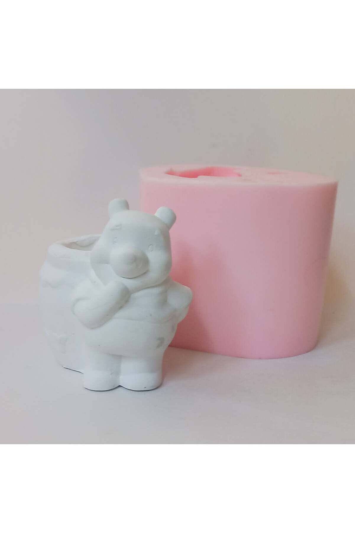 Kalıpcınızburada Bal Kavanozlu Ayıcık Si̇li̇kon Kalıp - K 7605