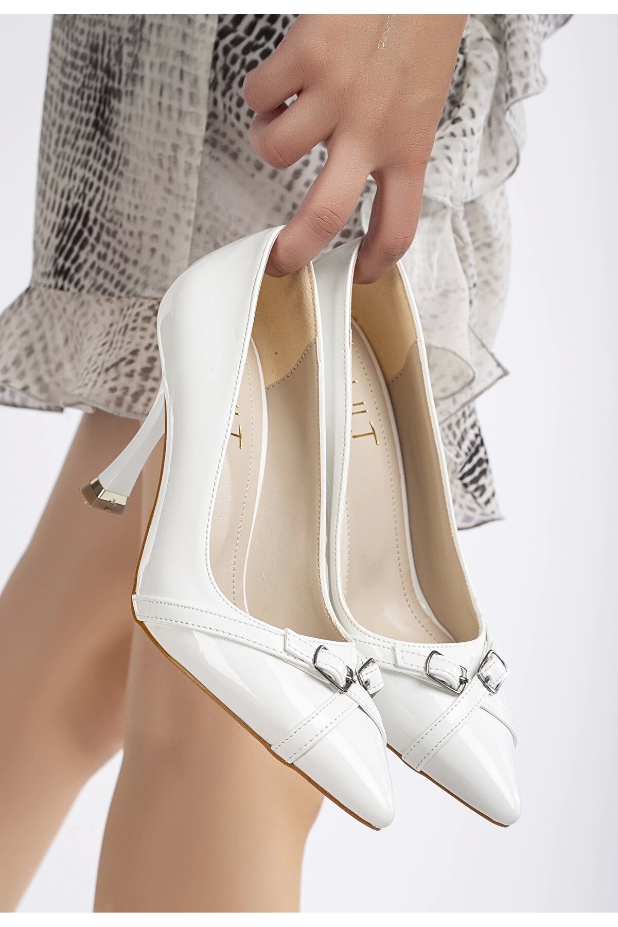 Gult Abi̇ye Ayakkabı Beyaz Rugan