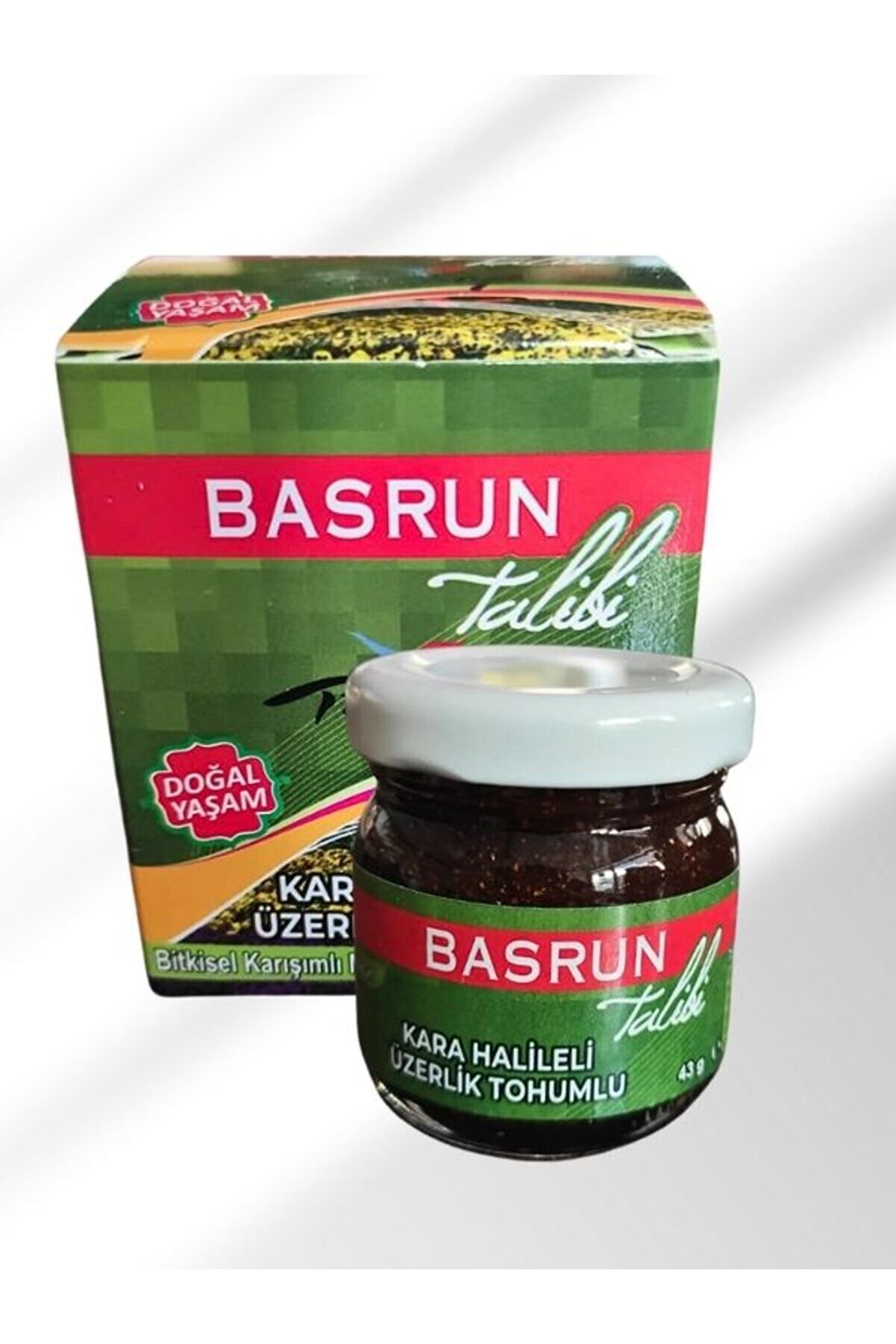 Basrun Tabi̇bi̇ Macun 43 Gr Üzerli̇k Tohumlu Macun Kara Hali̇leli̇ Macun