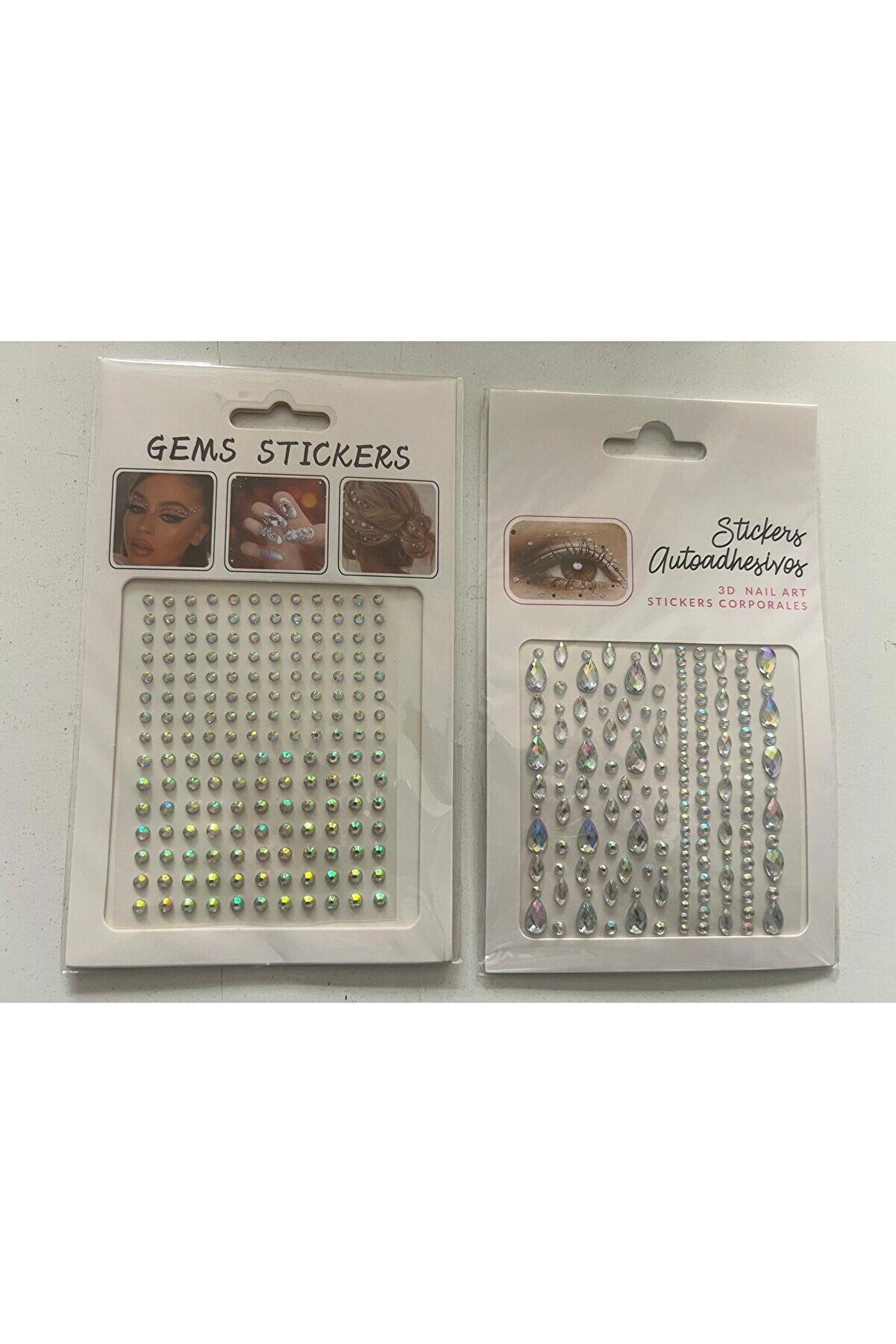 Ai̇rbrush Tattoo 2 Kartela Bi̇rden Face Gems Yapışkanlı Yüz Taşı Seti̇