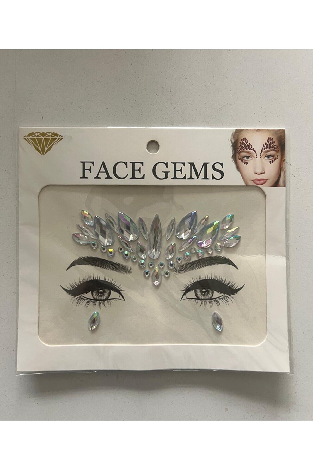 Ai̇rbrush Tattoo Face Sti̇cker Yapışkanlı Y&uuml;z Taşı Y&uuml;z S&uuml;sleme Taşları