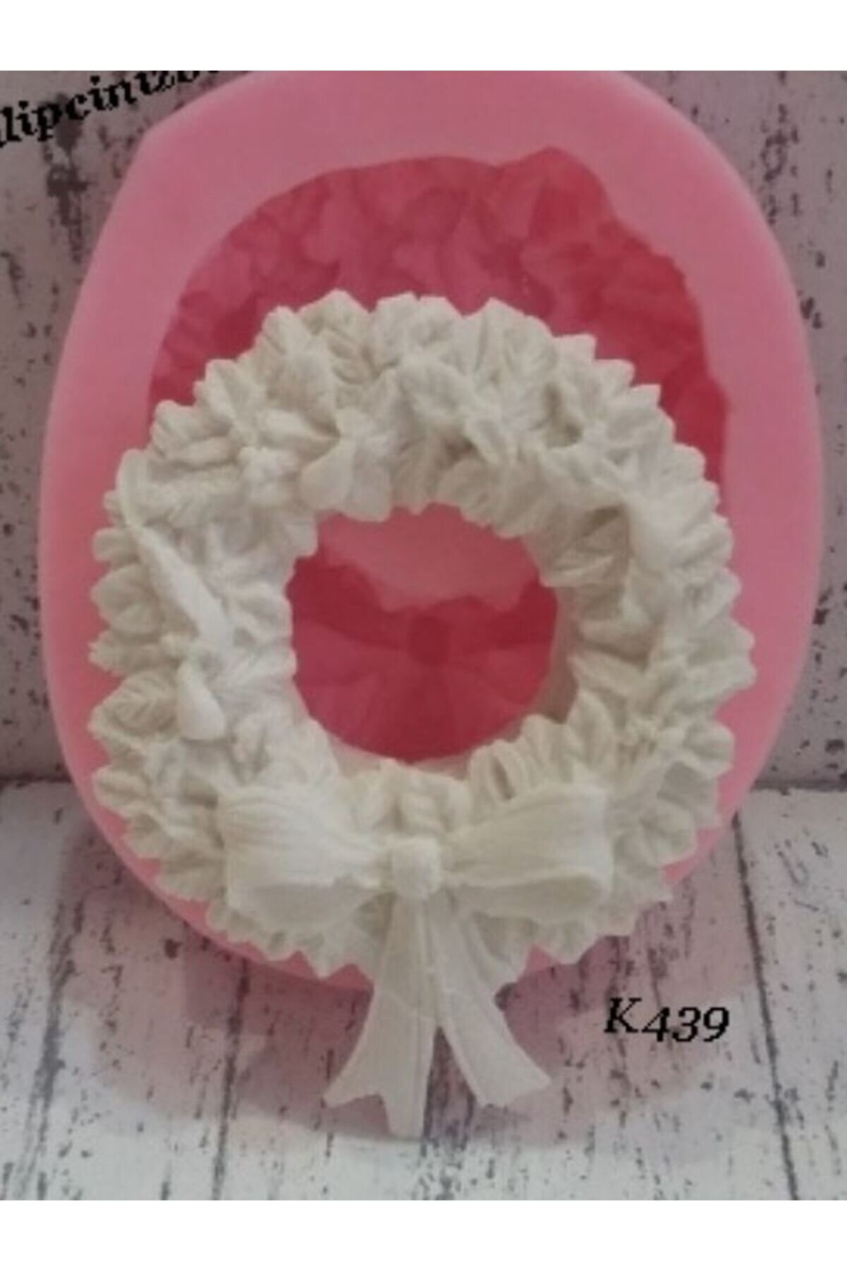 Kalıpcınızburada Yeni̇ Yıl  Çelenk Si̇li̇kon Kalıp - K439