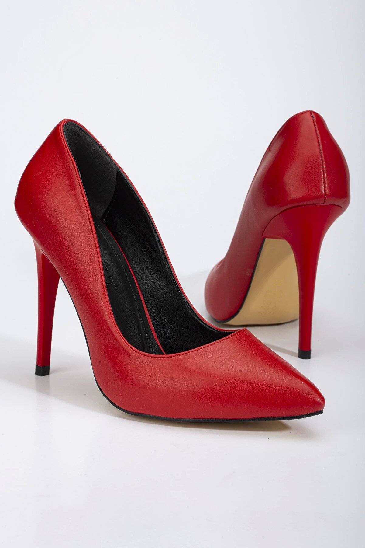 Gult Kadın Kırmızı Sti̇letto Kombi̇ni̇