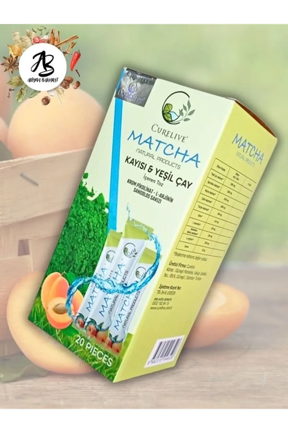Curali̇ve Matcha Detox, Matcha Kayısı & Yeşi̇lçay 20 Pi̇eces