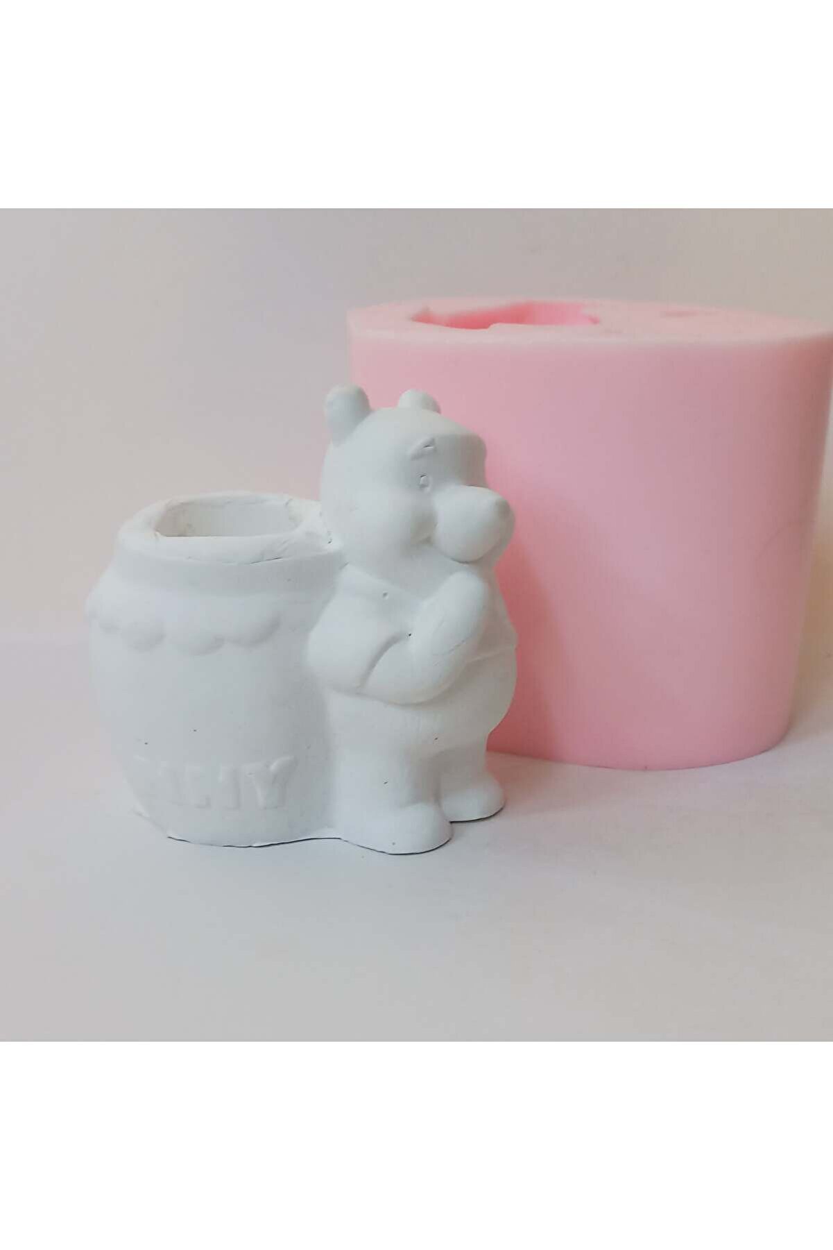 Kalıpcınızburada Bal Kavanozlu Ayıcık Si̇li̇kon Kalıp - K 7605