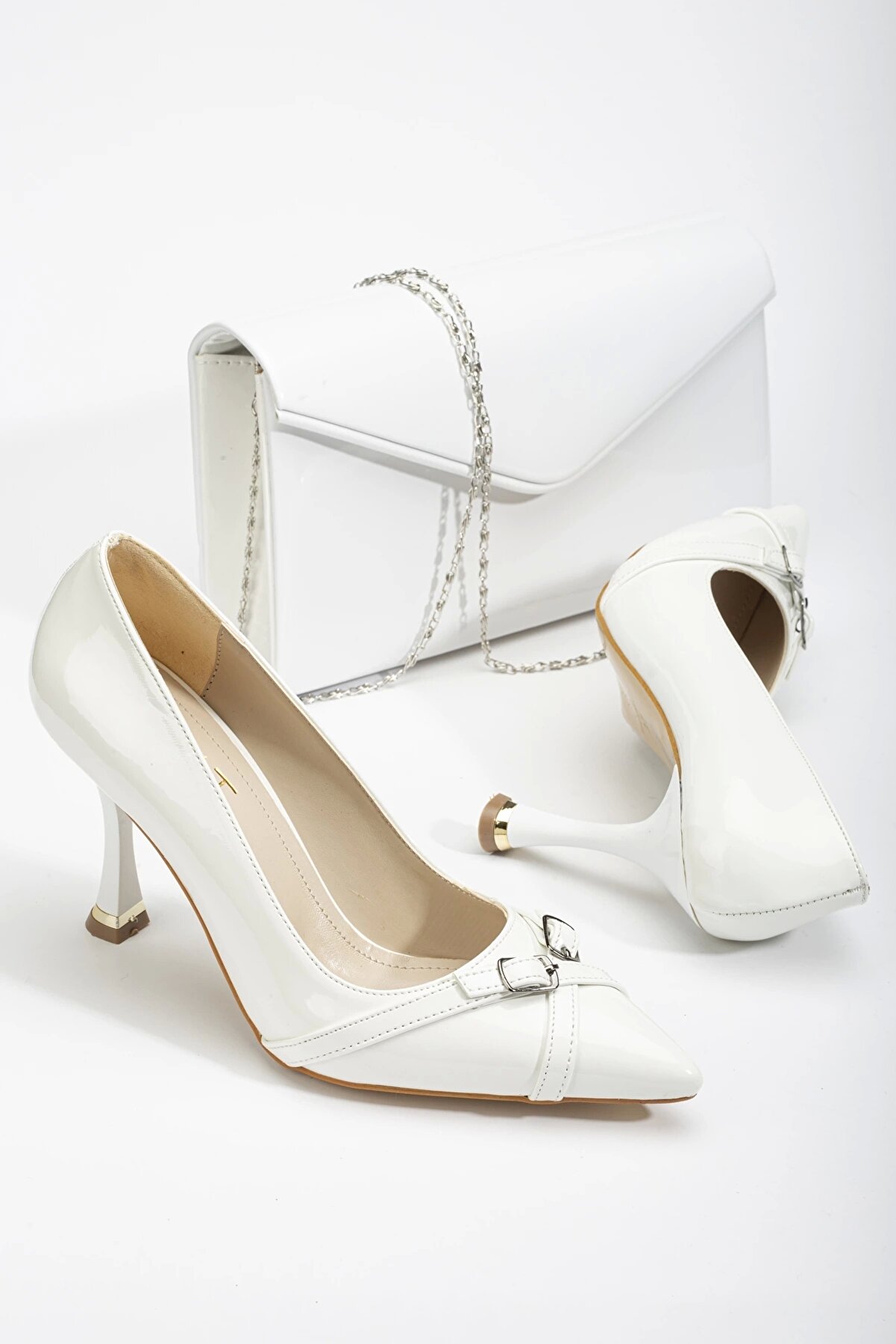 Gult Abi̇ye Rugan Kombi̇ni̇ Beyaz