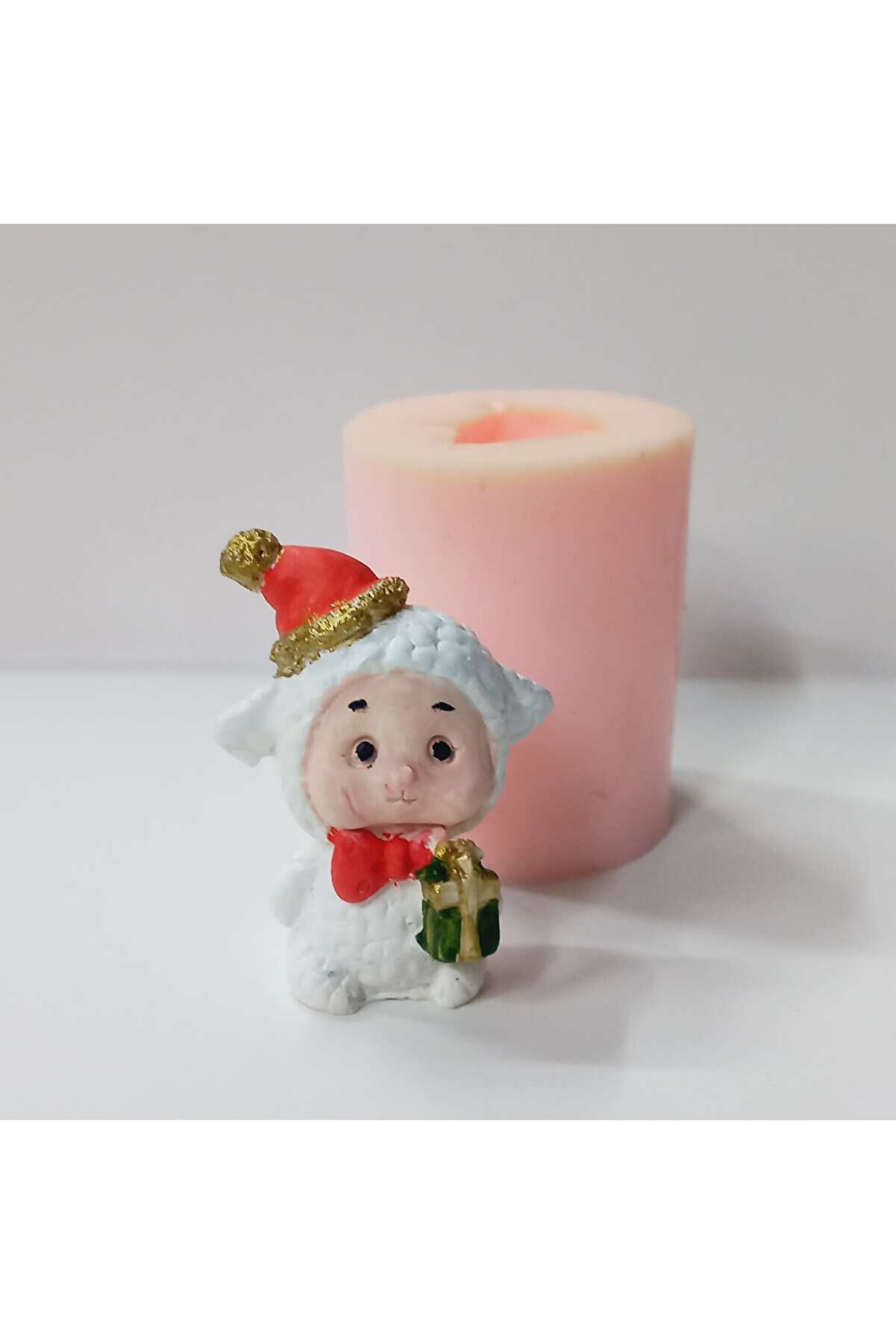 Kalıpcınızburada Noel Kuzu Saksı Süsü Si̇li̇kon Kalıp - K7608