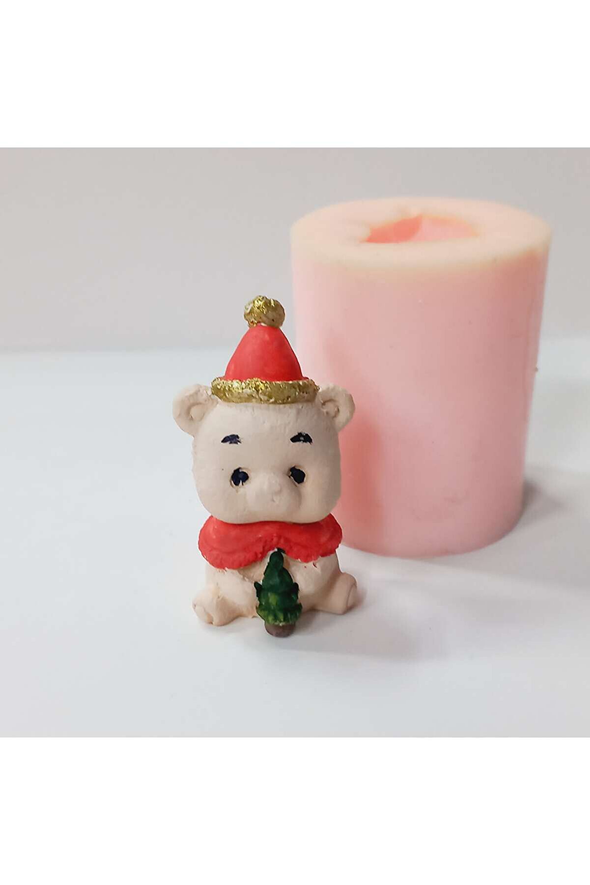 Kalıpcınızburada Ağaçlı Ayıcık Saksı Süsü  Si̇li̇kon Kalıp - K7610