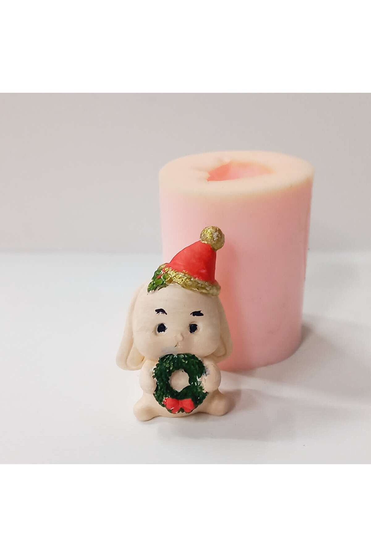 Kalıpcınızburada Çelenkli̇ Fi̇l Saksı Süsü Si̇li̇kon Kalıp -  K7609