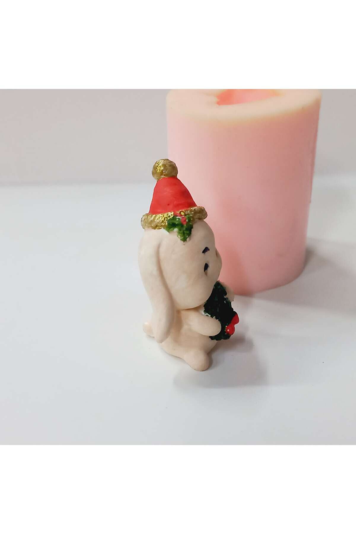 Kalıpcınızburada Çelenkli̇ Fi̇l Saksı Süsü Si̇li̇kon Kalıp -  K7609