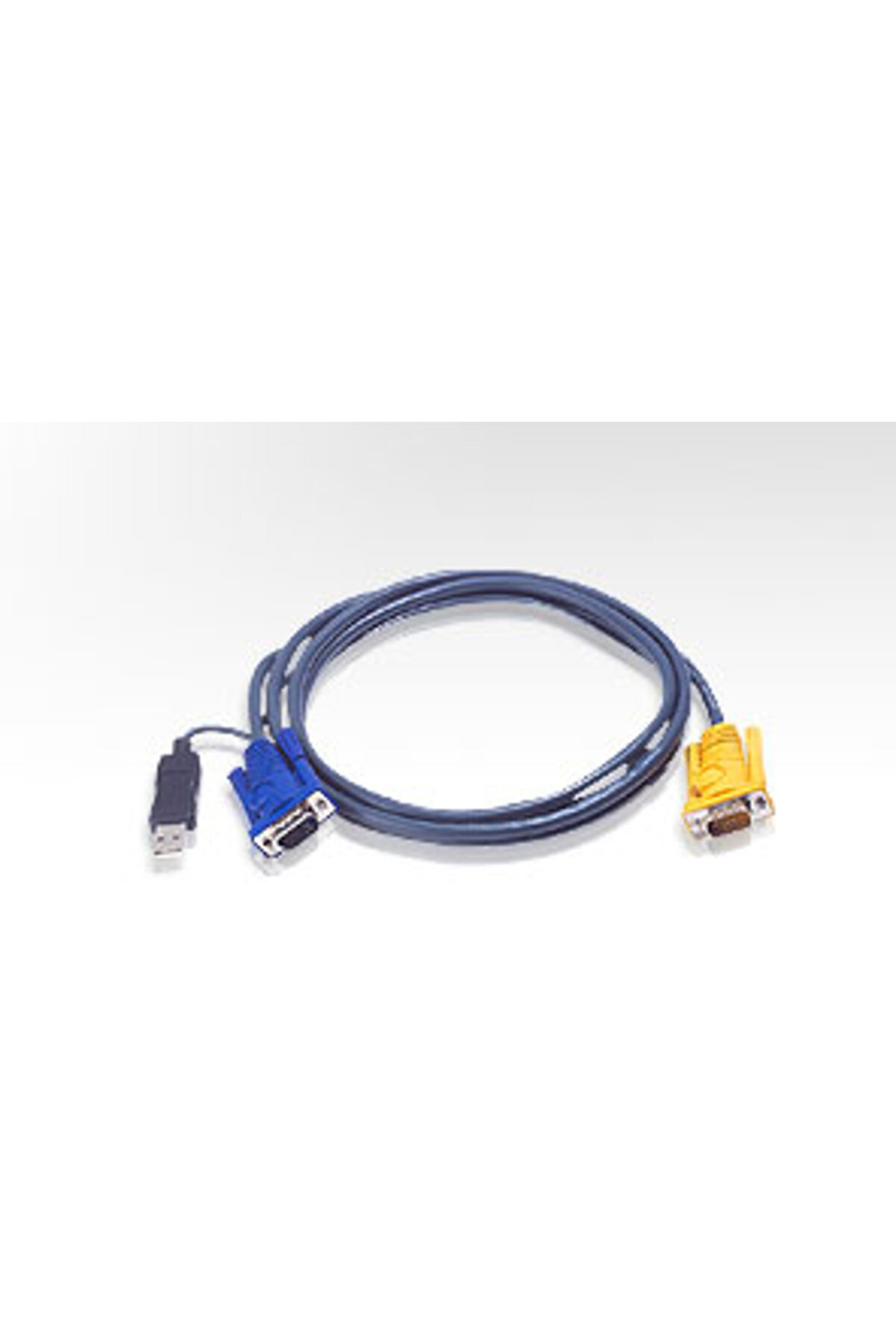 Aten Usb Kvm (KEYBOARD/VİDEO MONİTOR/MOUSE) Switch Için Kablo, 1.80 Metre, 1 X Sphd-15 Erkek 1 X Monitör