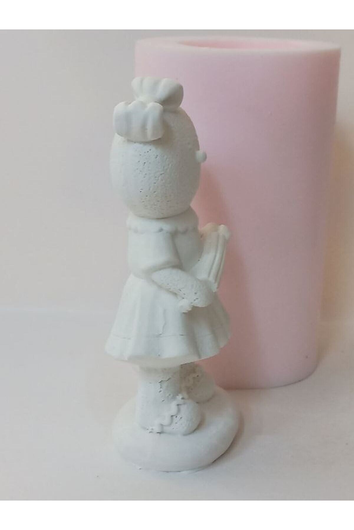 Kalıpcınızburada Oklavalı Kurabi̇ye Kız Si̇li̇kon Kalıp - K7618