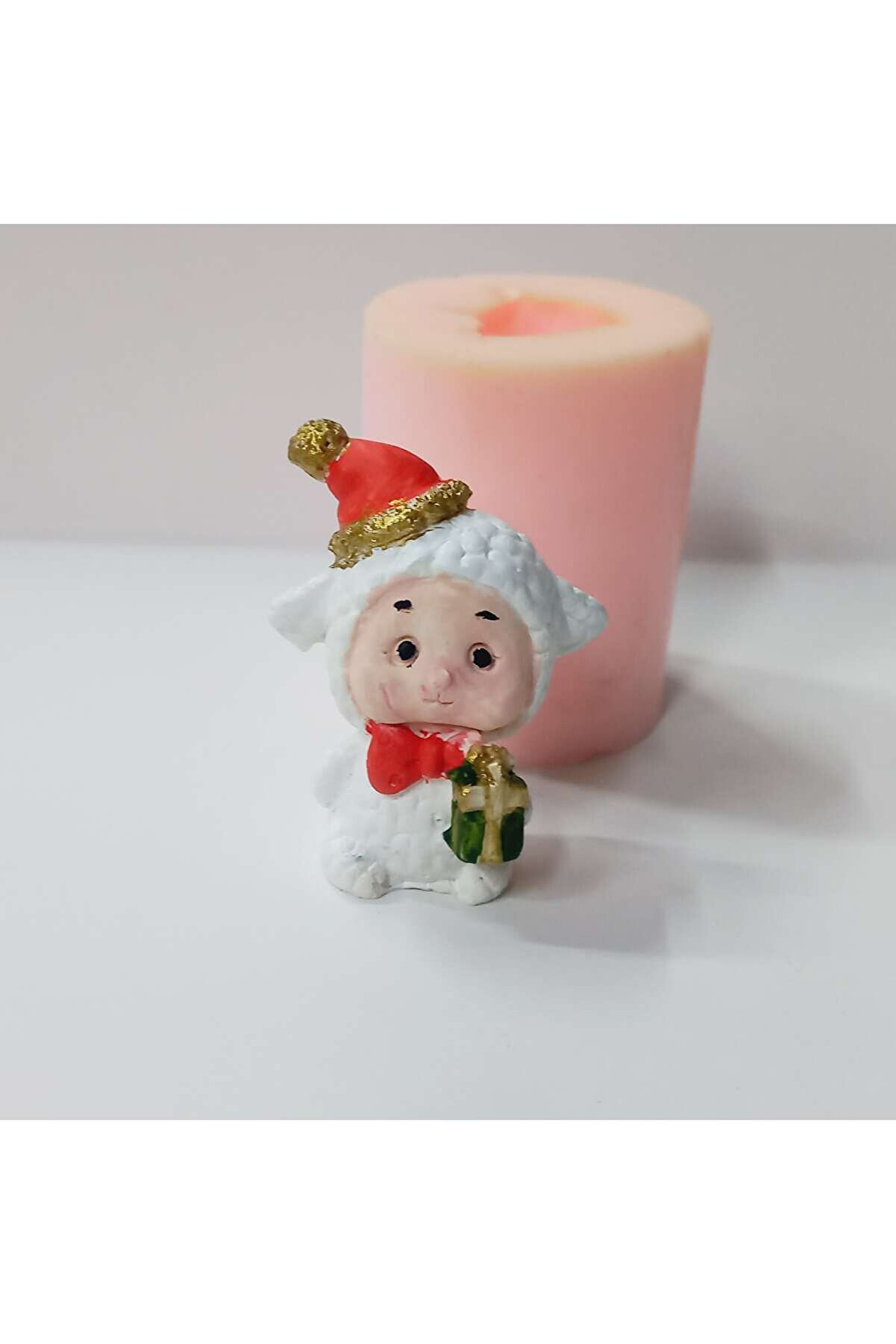 Kalıpcınızburada Noel Kuzu Saksı Süsü Si̇li̇kon Kalıp - K7608