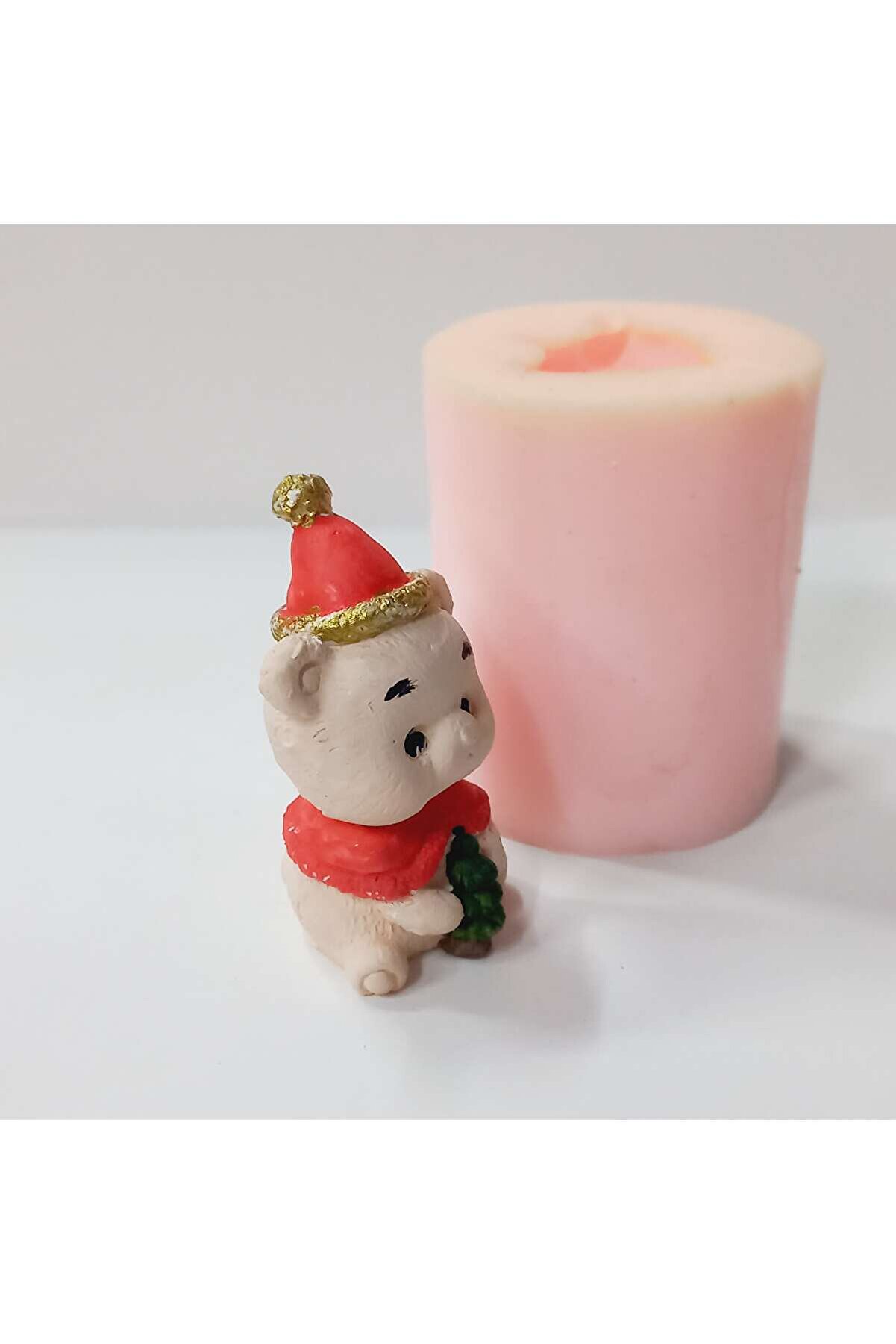 Kalıpcınızburada Ağaçlı Ayıcık Saksı Süsü  Si̇li̇kon Kalıp - K7610