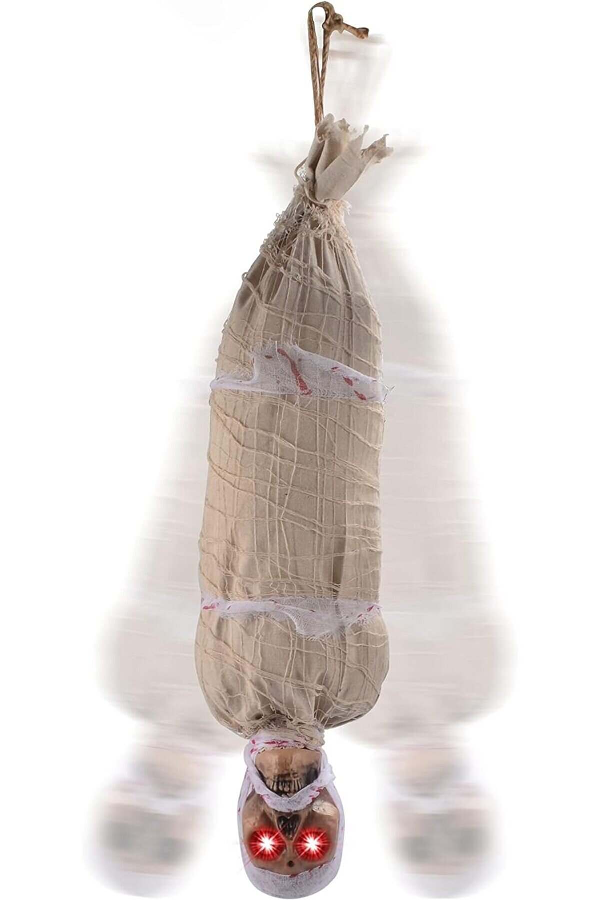 evimdeyokyok Halloween Sensörlü Işıklı Hareketli Mumya 25x75 Cm Tdrtr