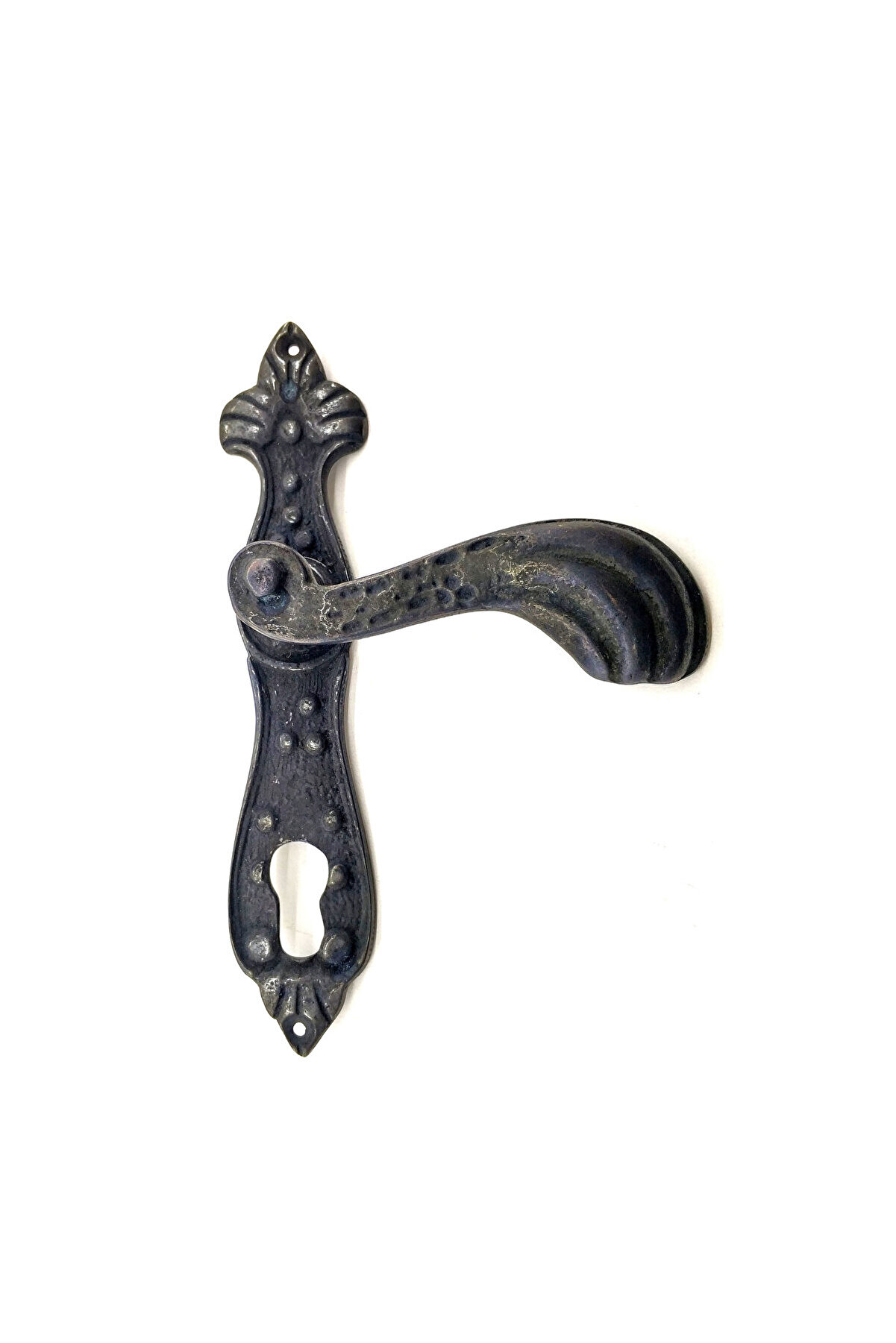 evimdeyokyok Antika Tarz Dekoratif Pirinç Mevlana Banyo Kapı Kolu - 228x48 Mm, Oksit Tdrtr