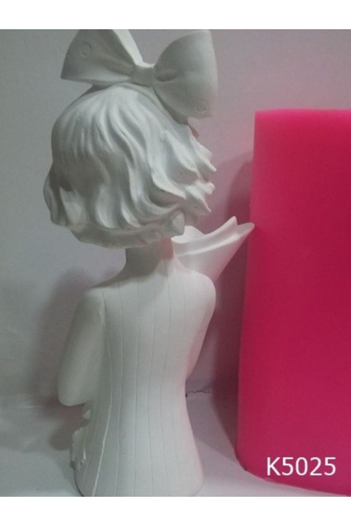 Kalıpcınızburada Fi̇yonklu Kız  Vazo  Si̇li̇kon Kalıp - K5025