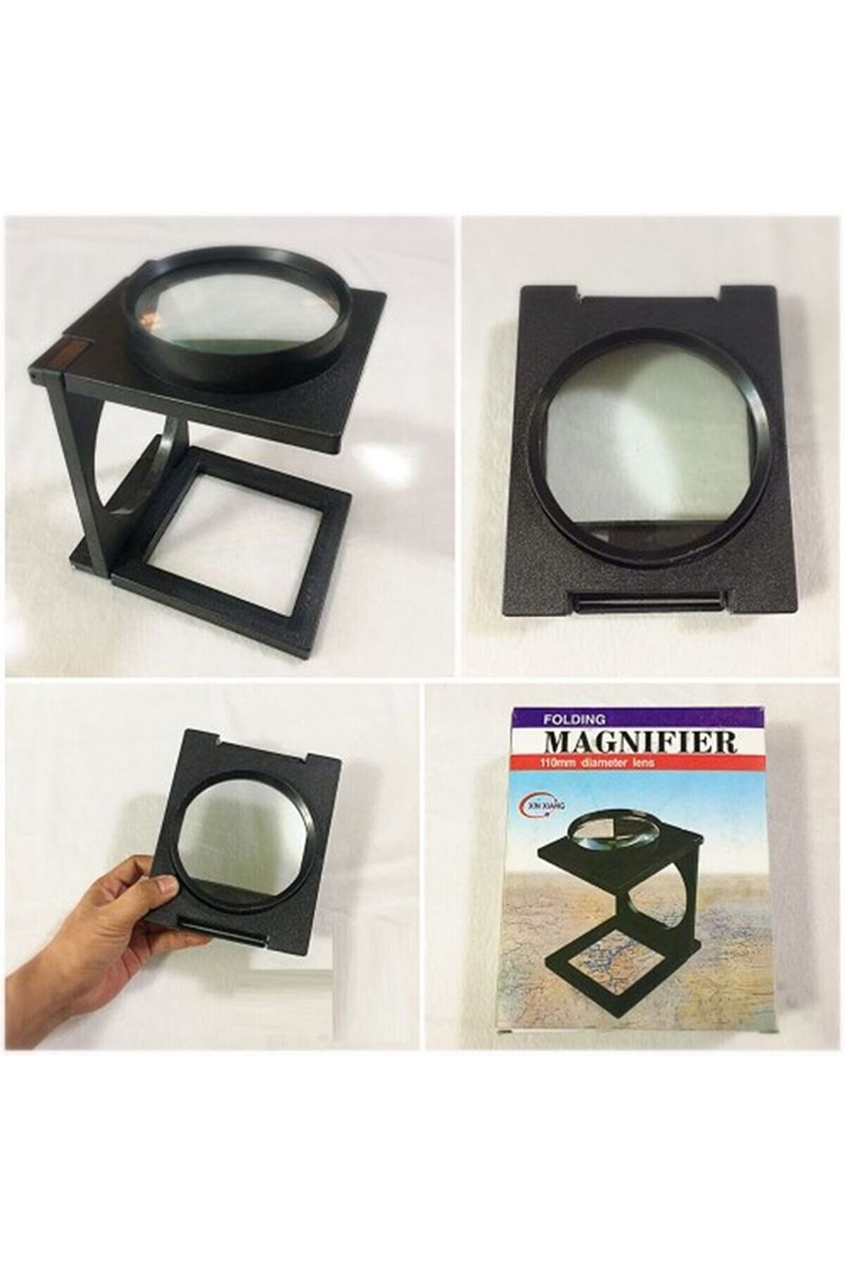 Masa Üstünde Proje Çi̇zi̇mi̇ Küçük Yazı Vb Okuma Içi̇n Mükemmel 110 Mm Katlanır Büyüteç Tdrtr