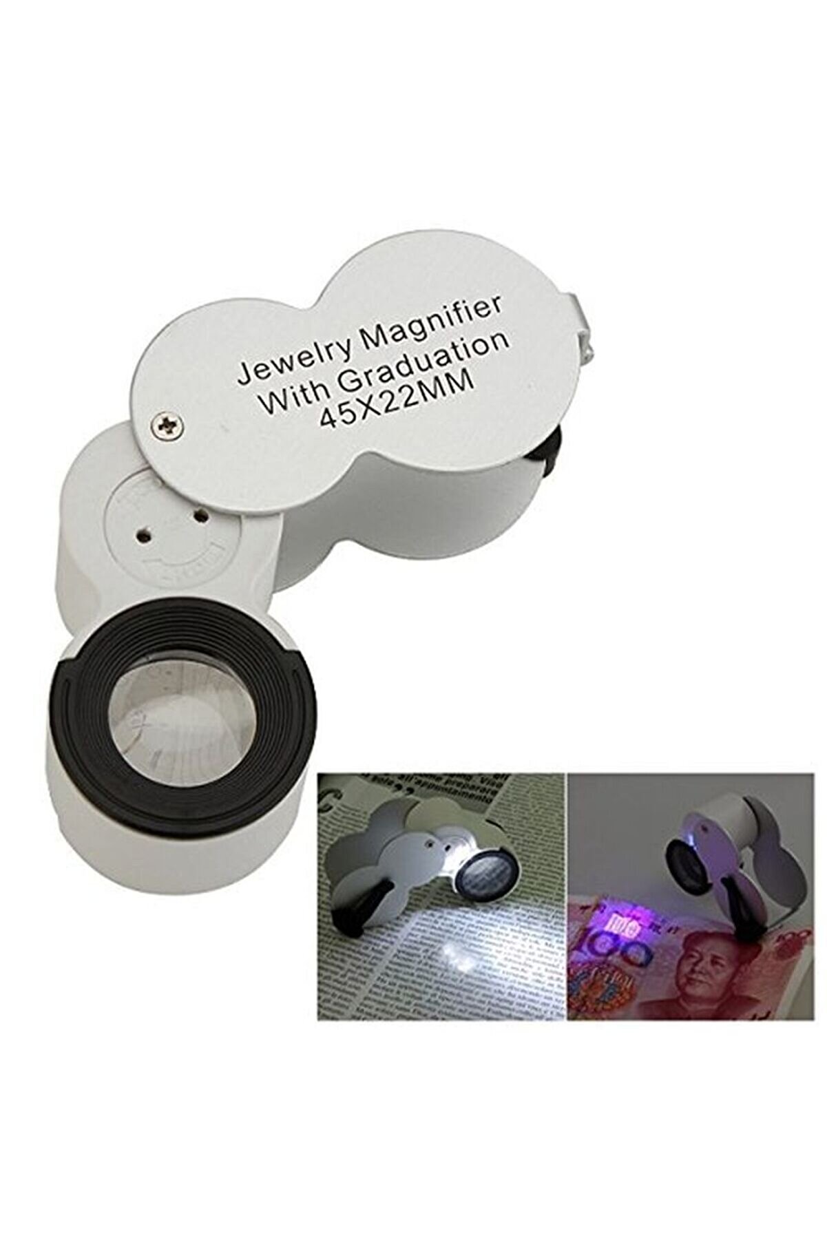 45X22 Ledli̇ Para Algılama Ve Mezuni̇yet Takı Değerleme Büyüteç Tdrtr