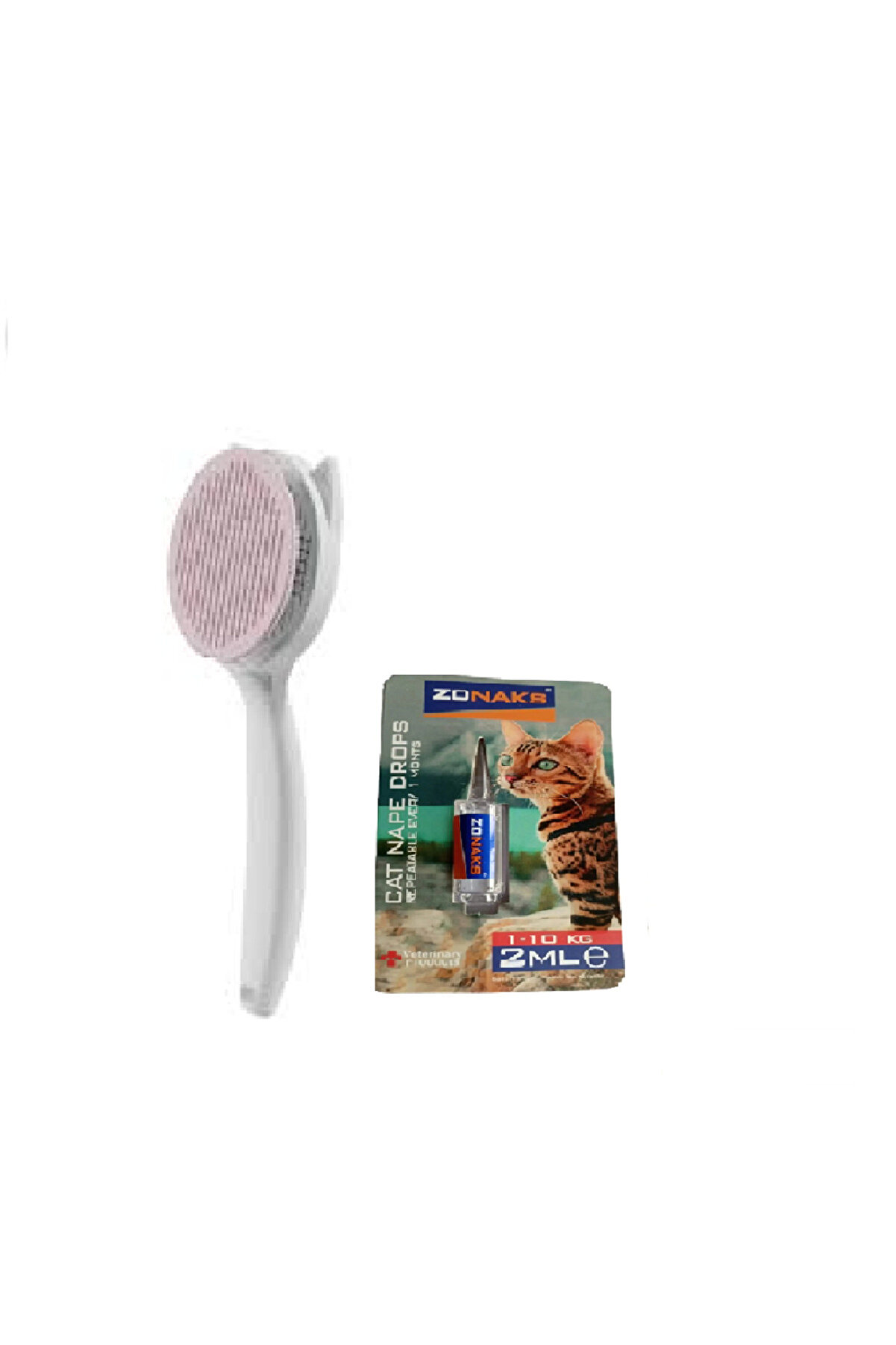 Pet Brush Kedi̇ İ&ccedil;i̇n Otomati̇k T&uuml;y Toplayıcı Tarak +Kedi̇ T&uuml;y & Deri̇ Bakım Yağı 2Ml