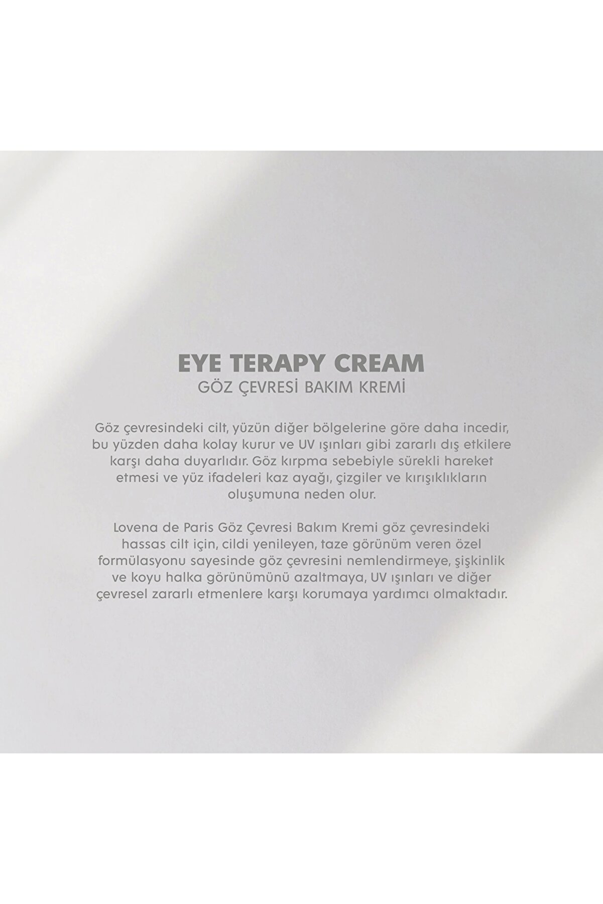 L Ovena De Pari̇s - Eye Terapy Cream - 30 Ml