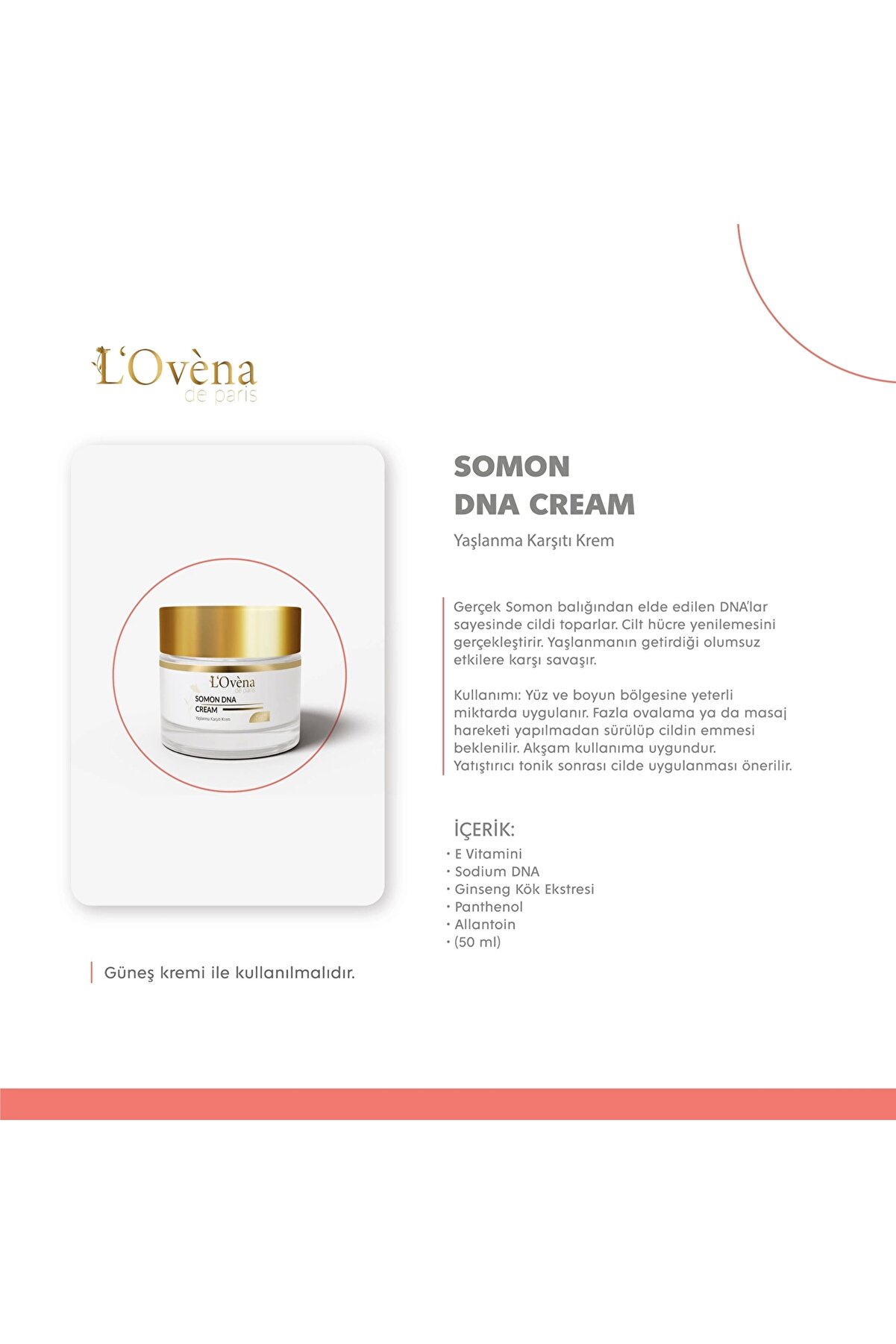 L Ovena De Pari̇s Lovena De Pari̇s - Somon Dna Cream - 50 Ml