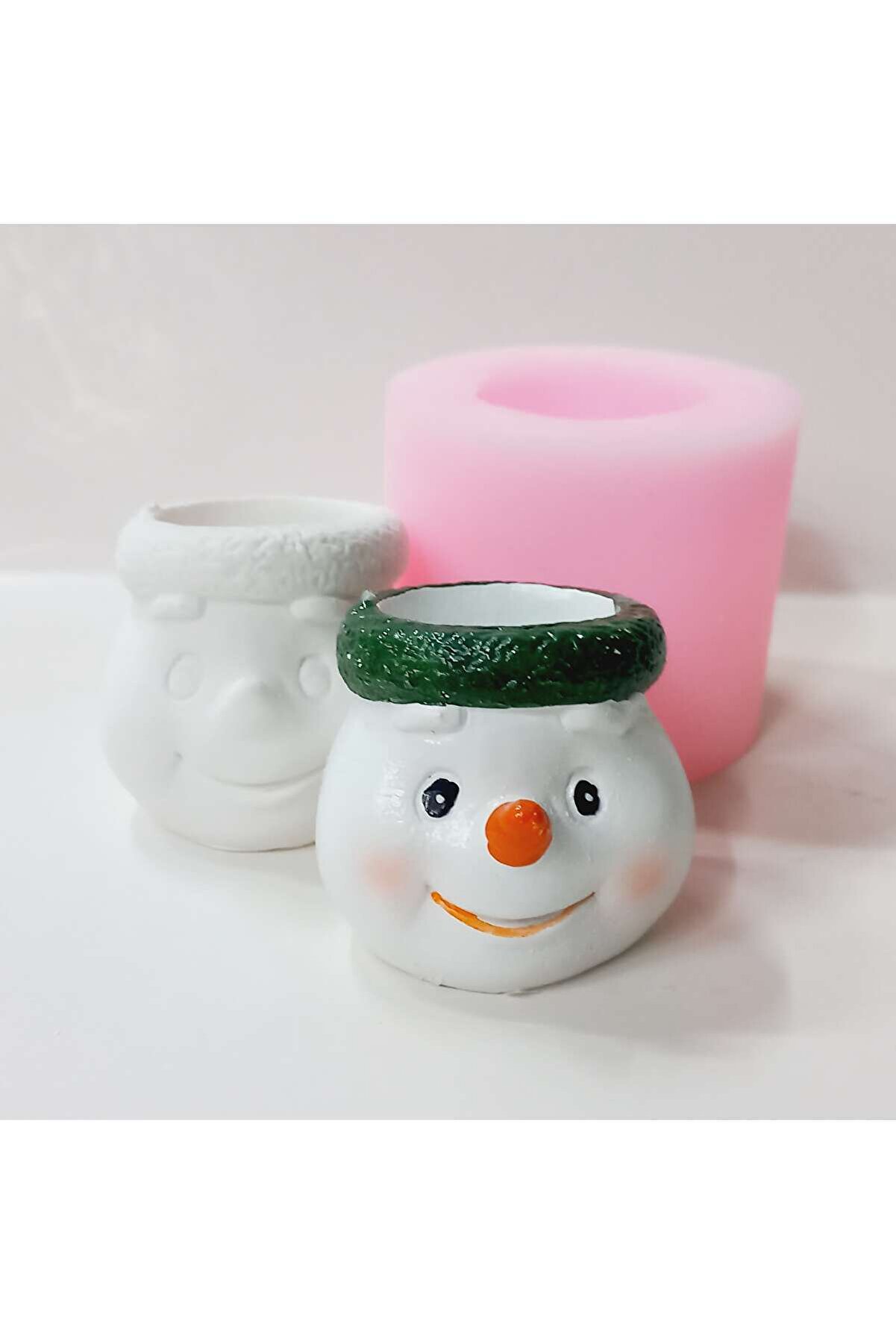 Kalıpcınızburada Kardan Adam Lokumluk Ve Mumluk Si̇li̇kon Kalıp - K7117