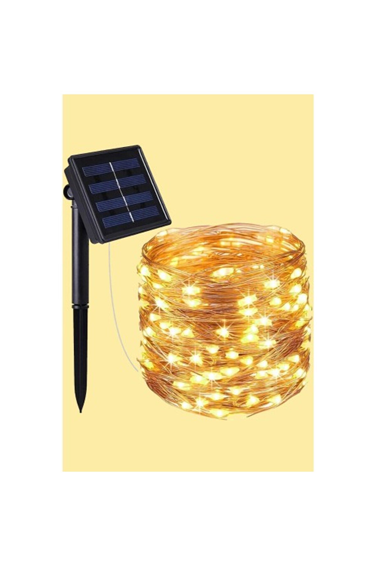evimdeyokyok Güneş Enerjili 200 LED Dış Mekan Aydınlatma Şeridi