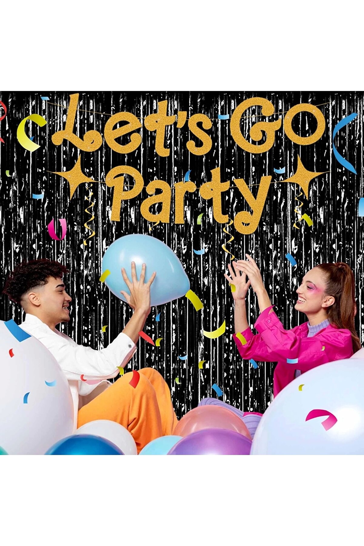 Go İthalat Si̇yah Renk Ekstra Metali̇ze Parlak Sa&ccedil;aklı Arka Fon Perde Ithal A Kali̇te 1X2 Metre (4533)