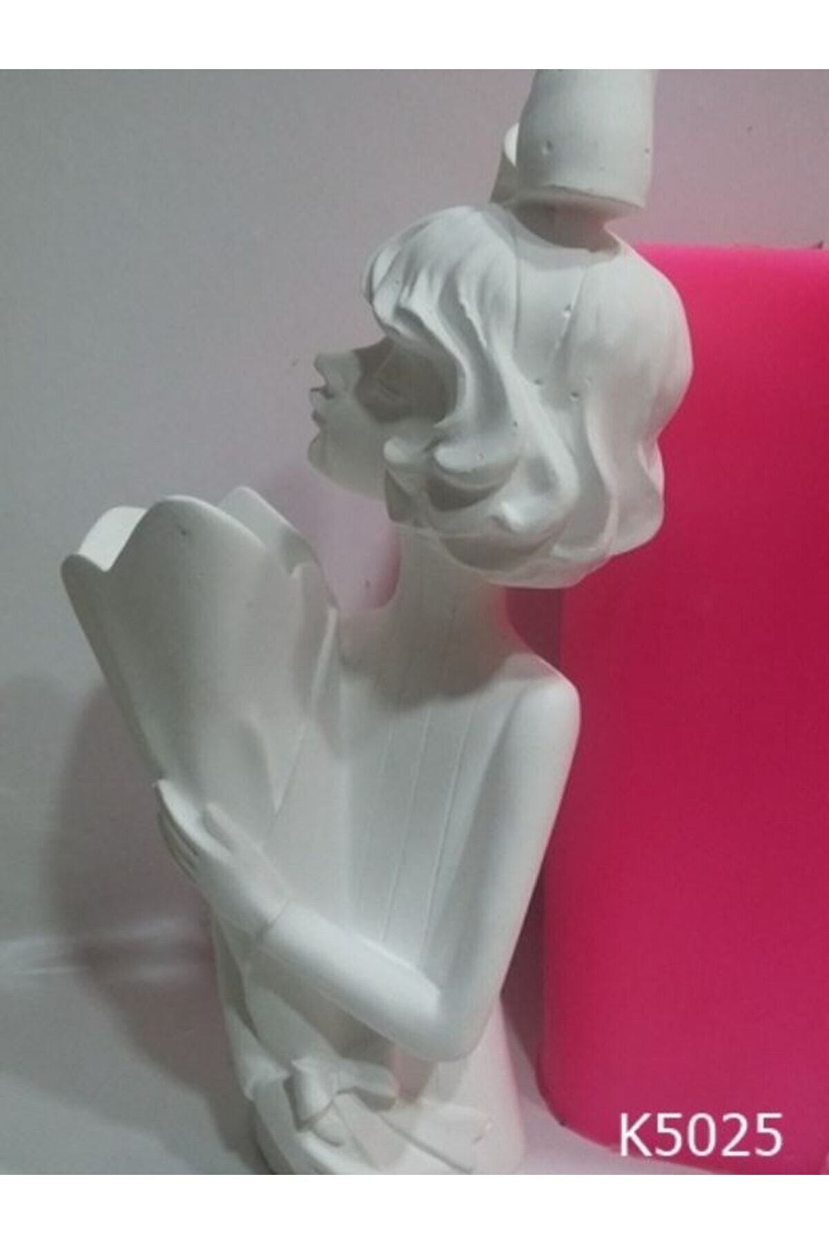 Kalıpcınızburada Fi̇yonklu Kız  Vazo  Si̇li̇kon Kalıp - K5025