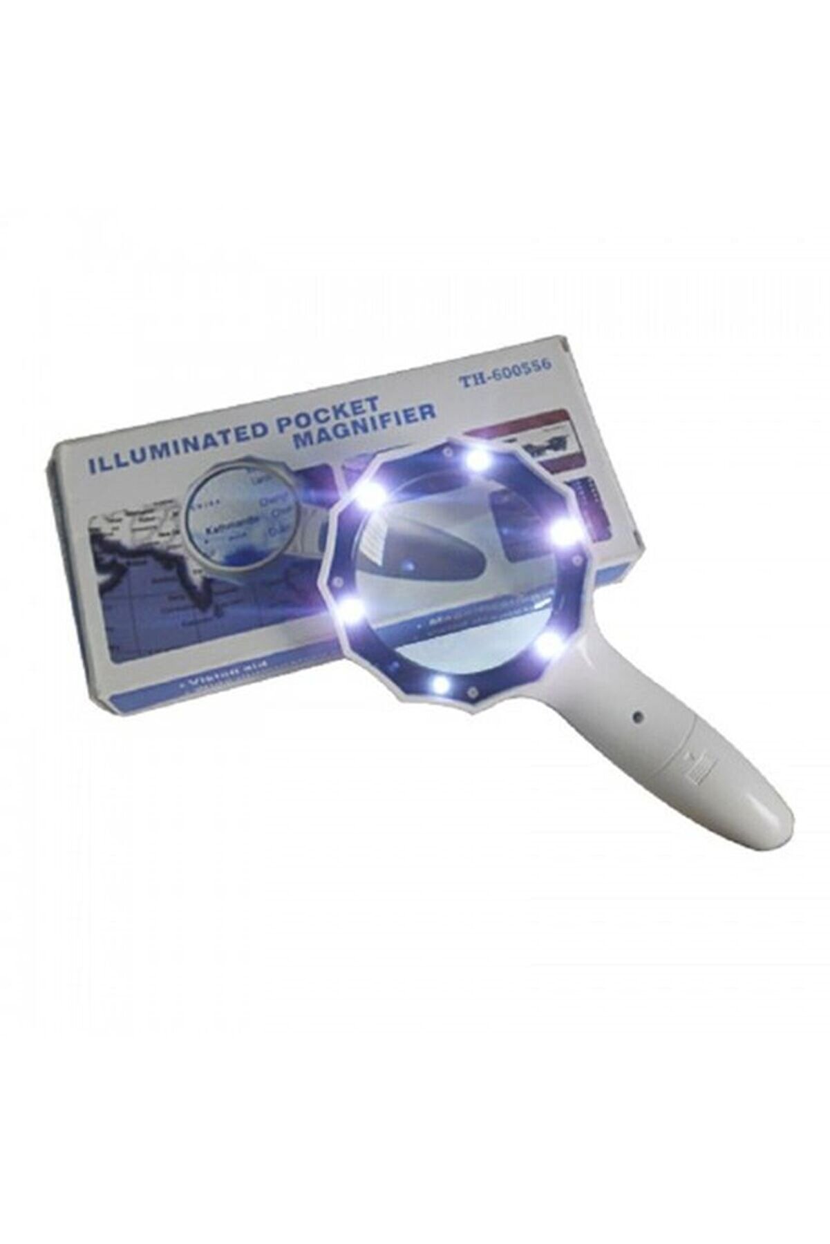 4X 6 Led Işık Aydınlatma 75Mm Opti̇k Lens El Büyüteç Tdrtr