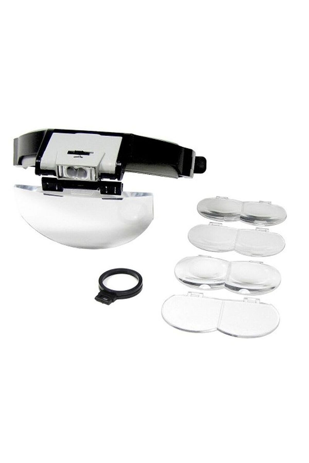 Lens Takmalı 5 Lenslı Led Lambalı Şapka Ti̇p Büyüteç Tdrtr