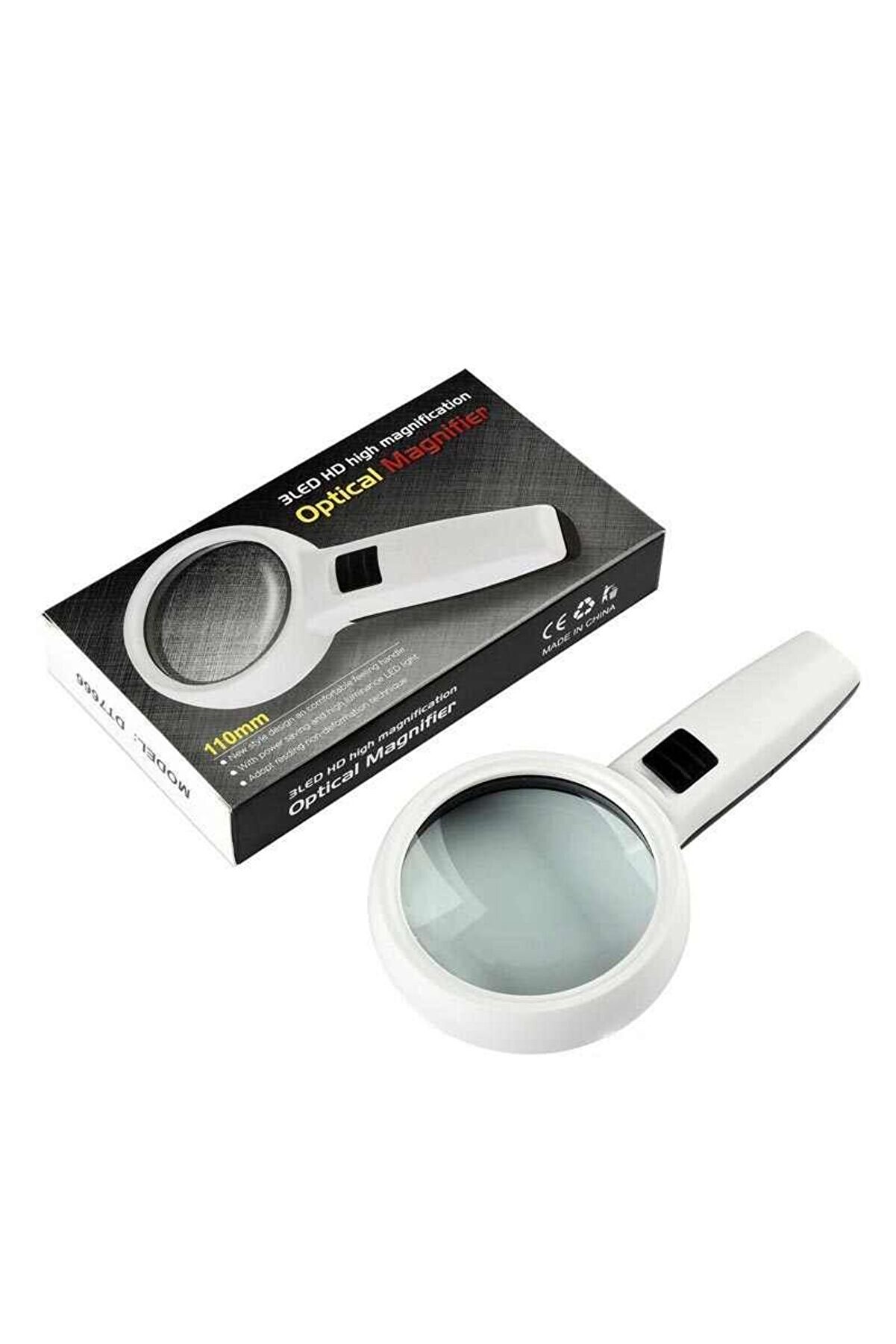 evimdeyokyok 3 Ledli 5x95mm & 10x19mm El Büyüteç Takı Okuma Para Kontrol Için Dt7665 Tdrtr
